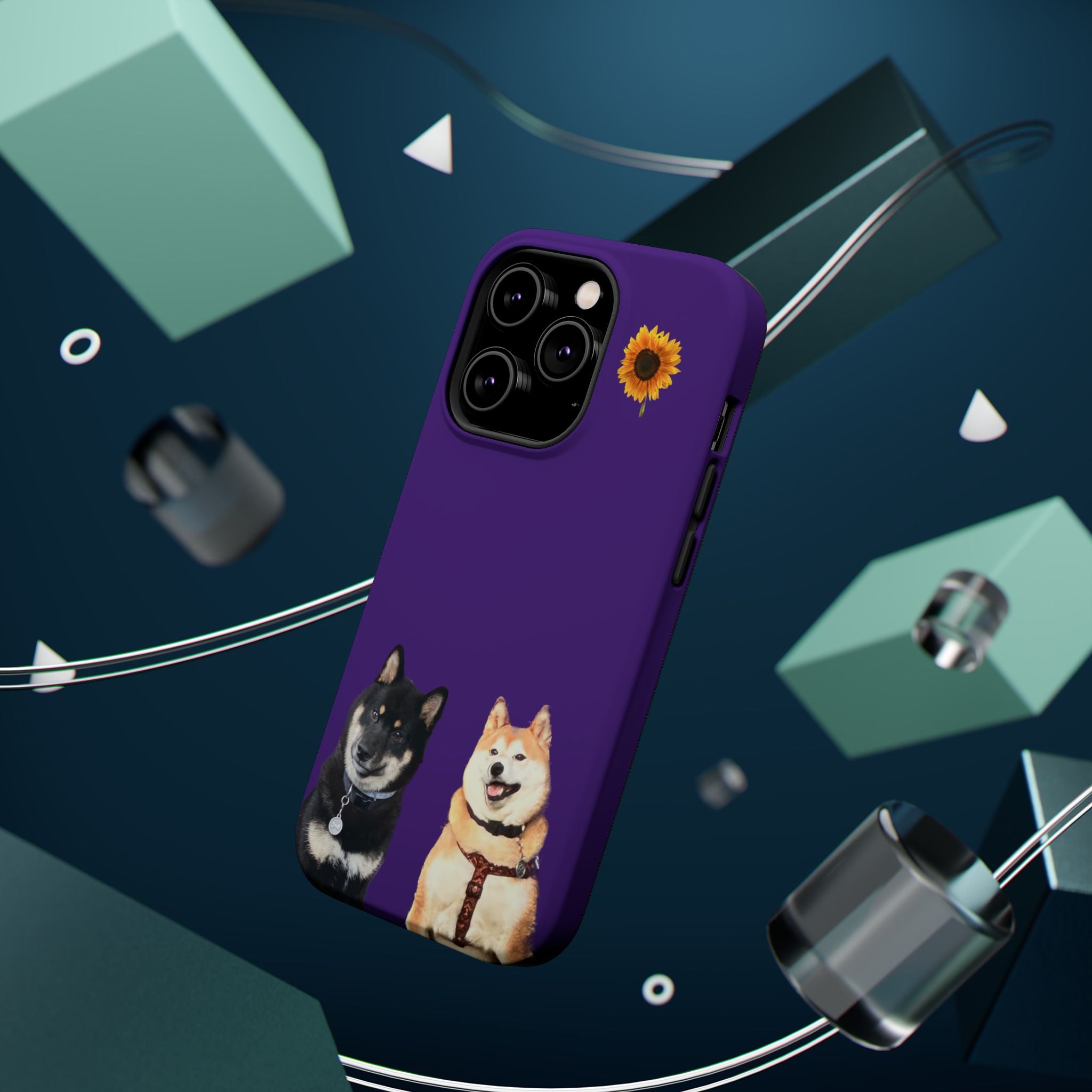 Shiba pair purple sunflower MagSafe Tough Cases