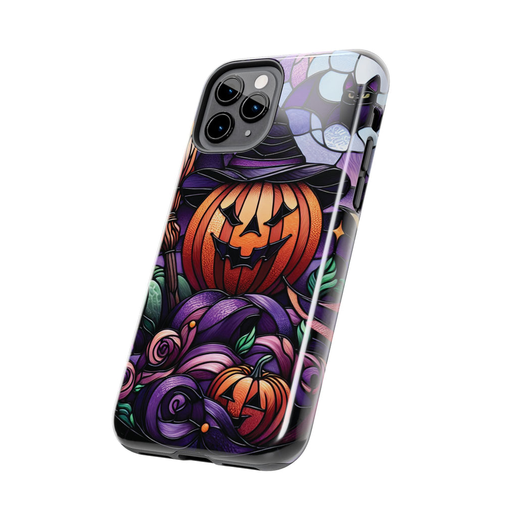 Halloween Jack-O'-Lantern Tough Phone Case — Spooky Pumpkin Witch Hat Design
