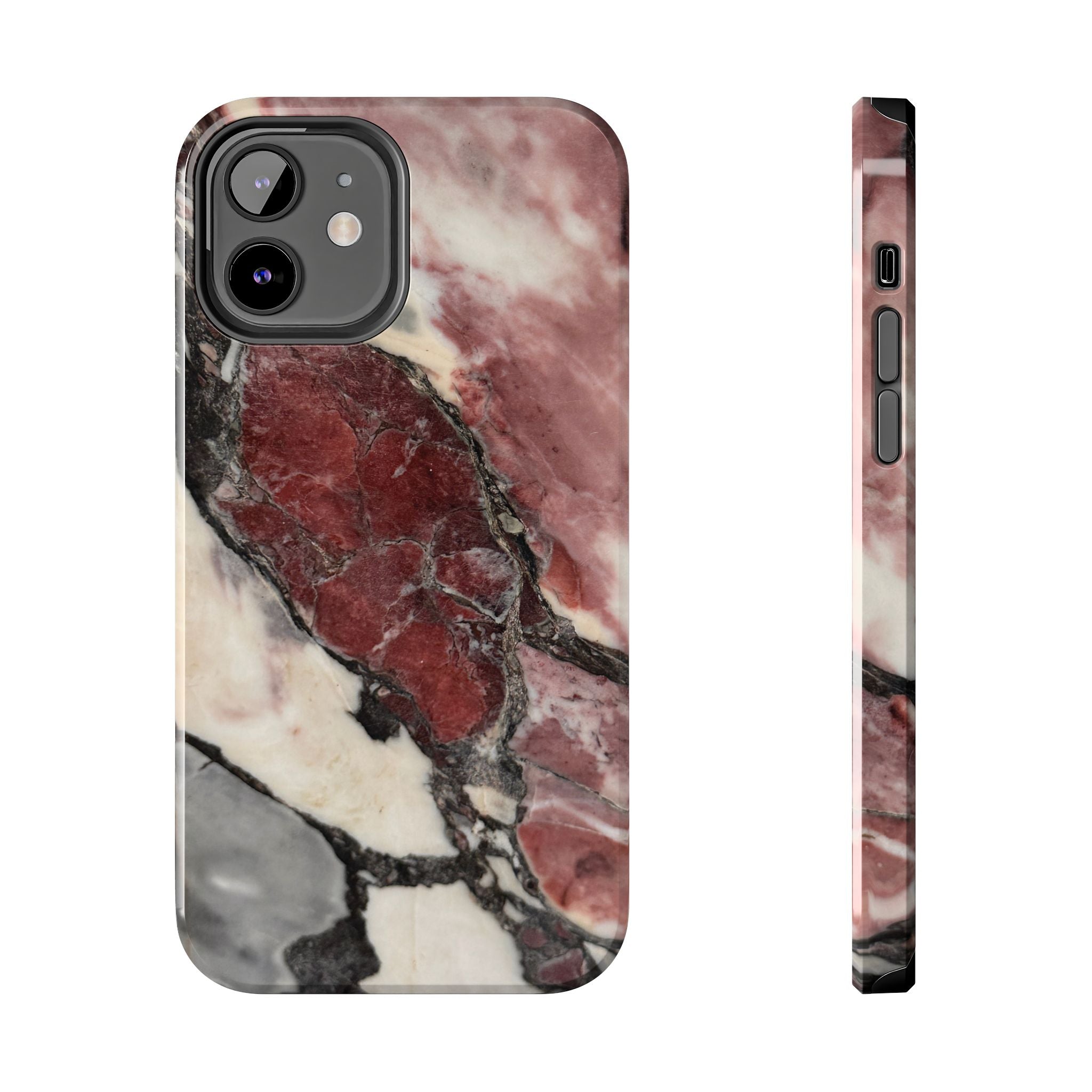 Red Marble Tough Phone Case — Protective Designer Phone Cover