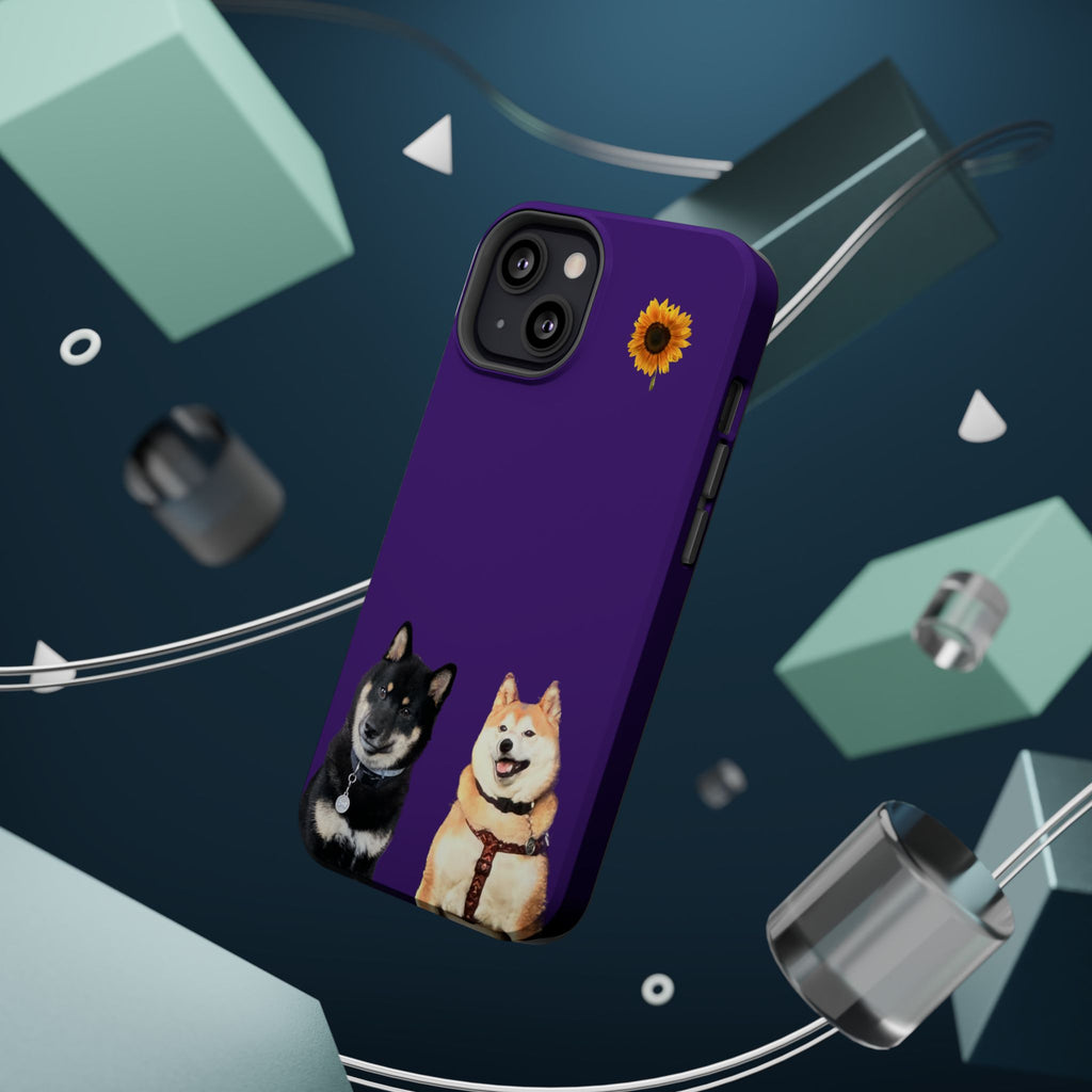 Shiba pair purple sunflower MagSafe Tough Cases