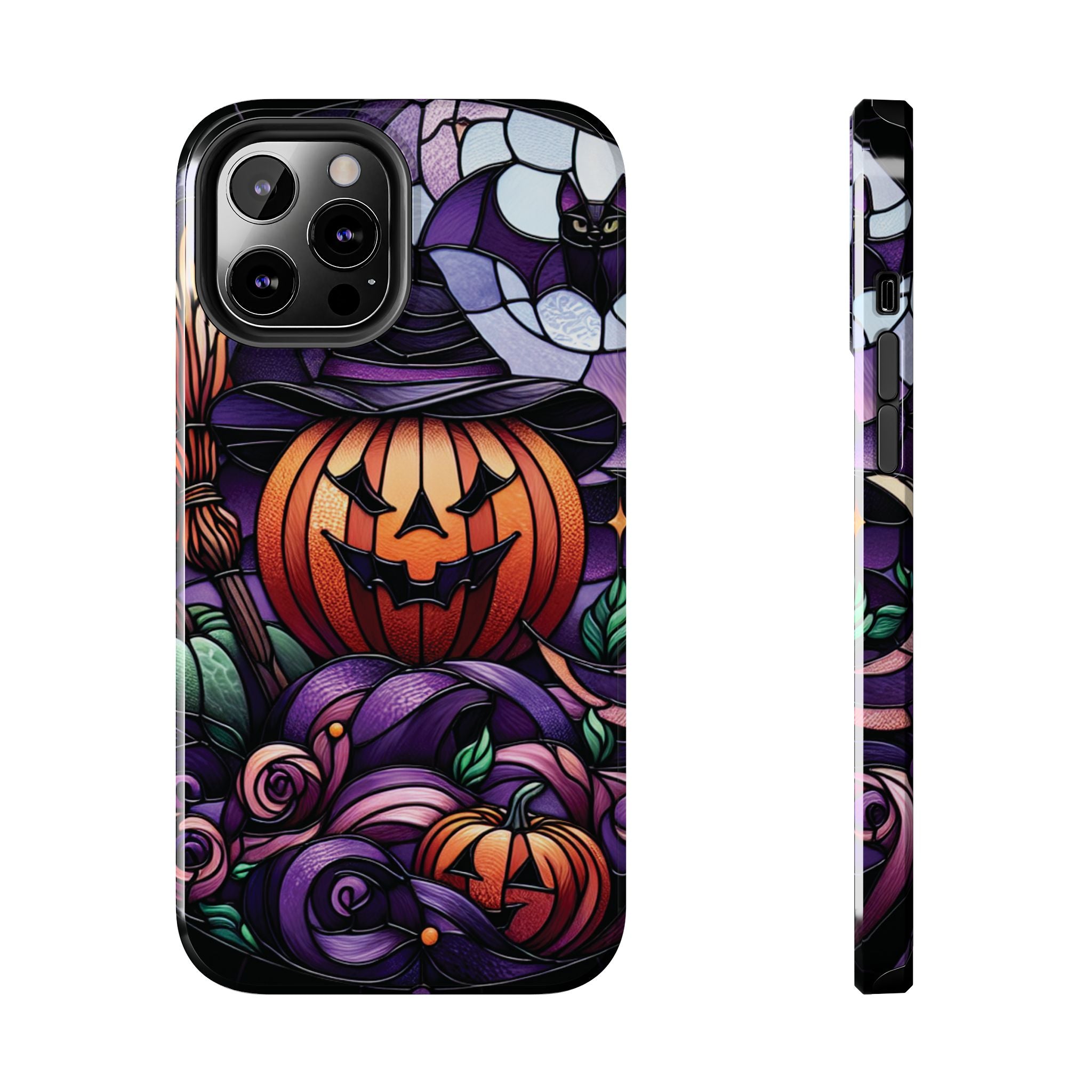 Halloween Jack-O'-Lantern Tough Phone Case — Spooky Pumpkin Witch Hat Design