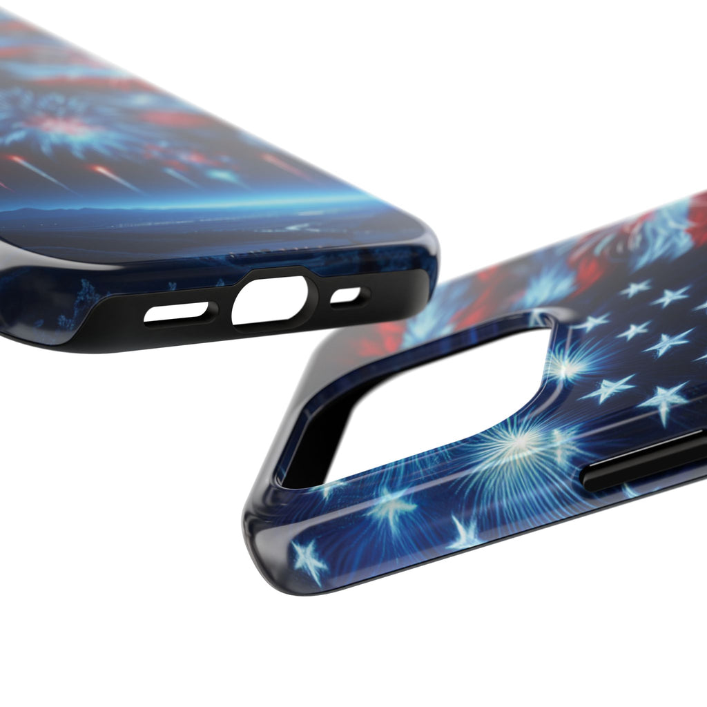 Patriotic Fireworks Phone Case, Independence Day, USA Pride, Tough Phone Cover, July 4th, Gift for Veterans
