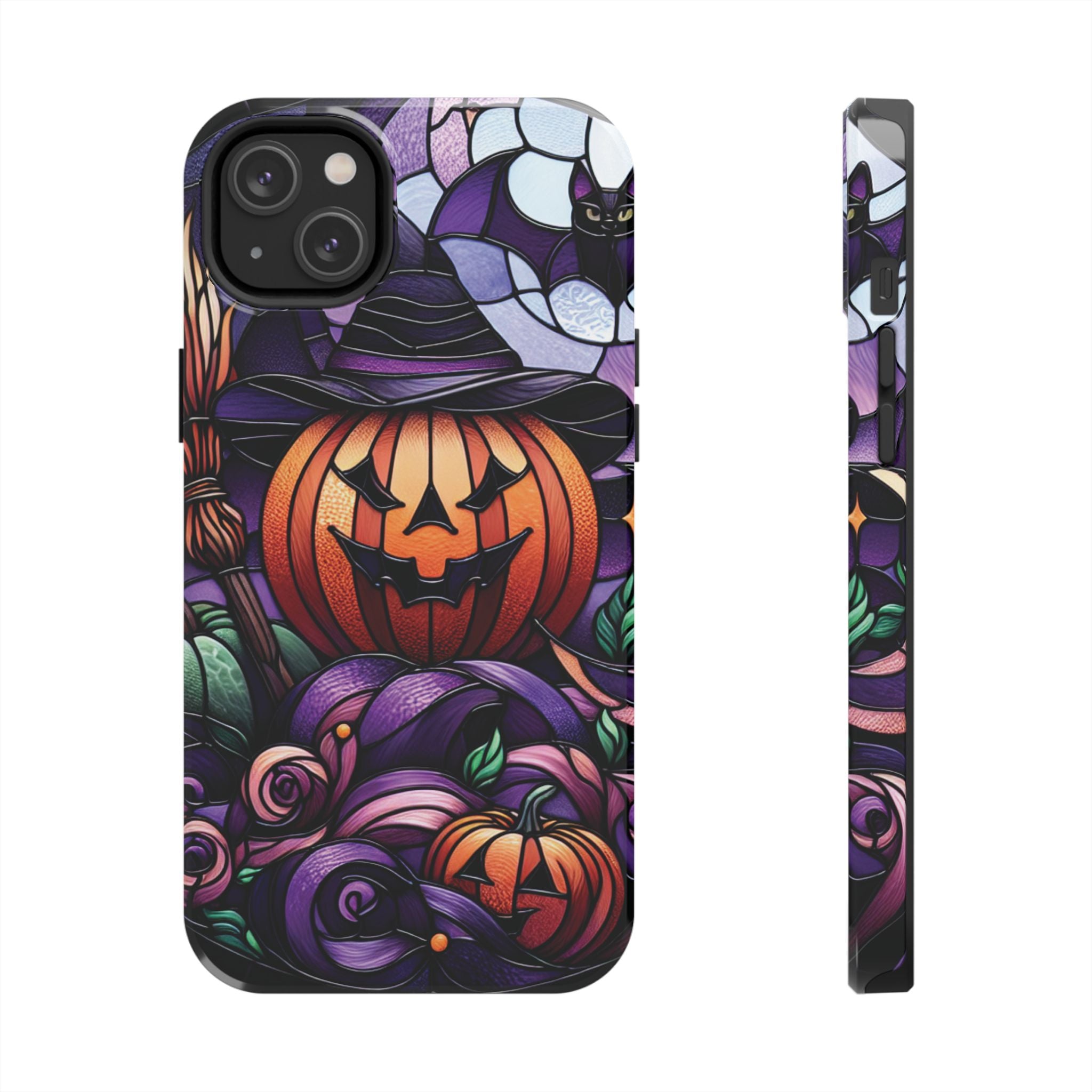 Halloween Jack-O'-Lantern Tough Phone Case — Spooky Pumpkin Witch Hat Design