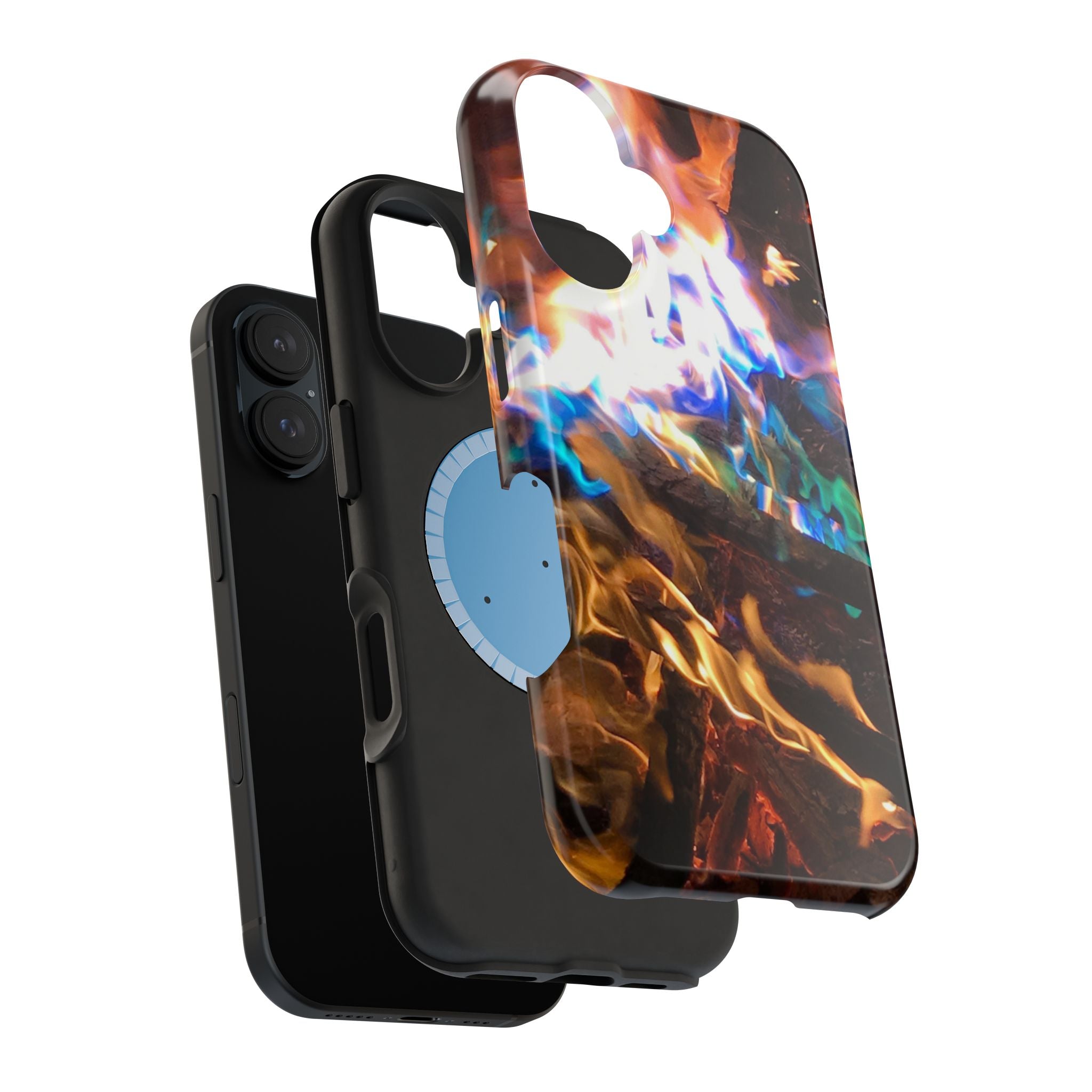 Aurora Flame Phone Case - Magnetic Impact-Resistant iPhone Cover
