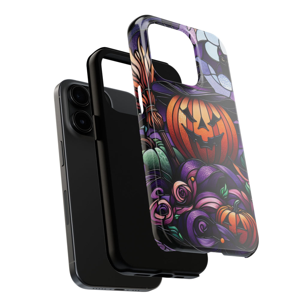 Halloween Jack-O'-Lantern Tough Phone Case — Spooky Pumpkin Witch Hat Design