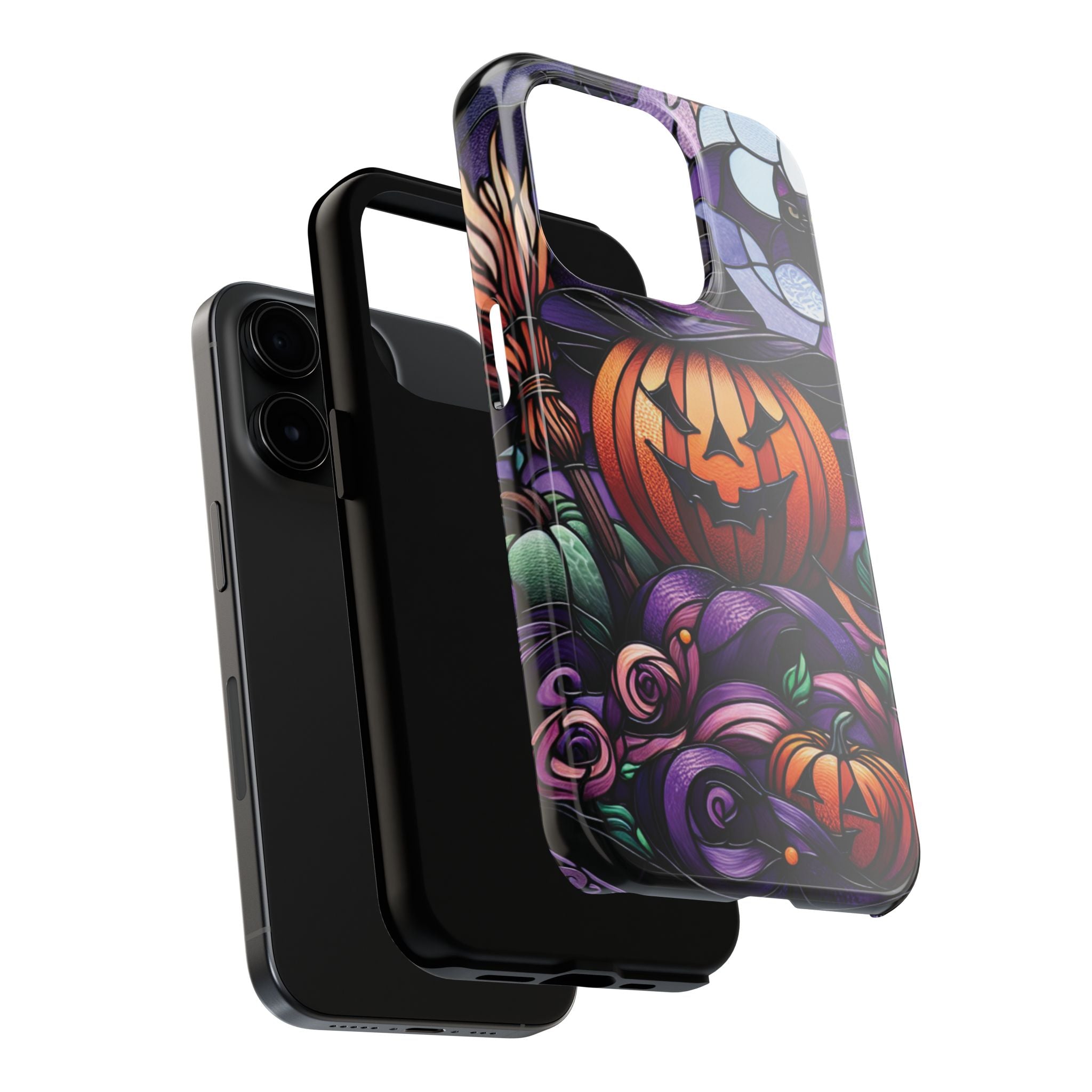 Halloween Jack-O'-Lantern Tough Phone Case — Spooky Pumpkin Witch Hat Design