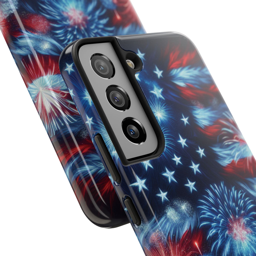 Patriotic Fireworks Phone Case, Independence Day, USA Pride, Tough Phone Cover, July 4th, Gift for Veterans
