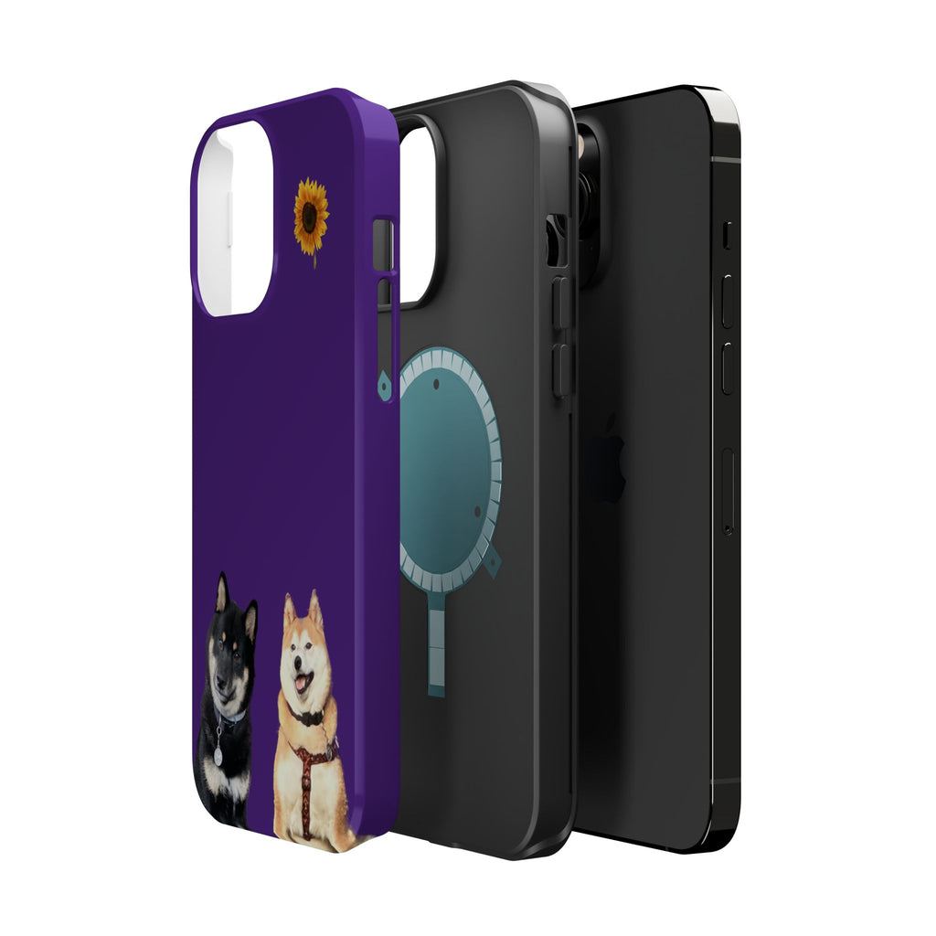 Shiba pair purple sunflower MagSafe Tough Cases