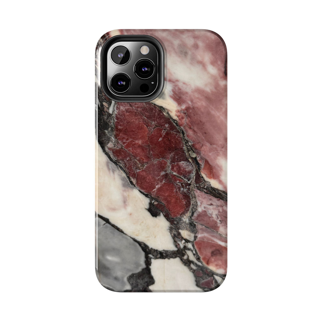 Red Marble Tough Phone Case — Protective Designer Phone Cover