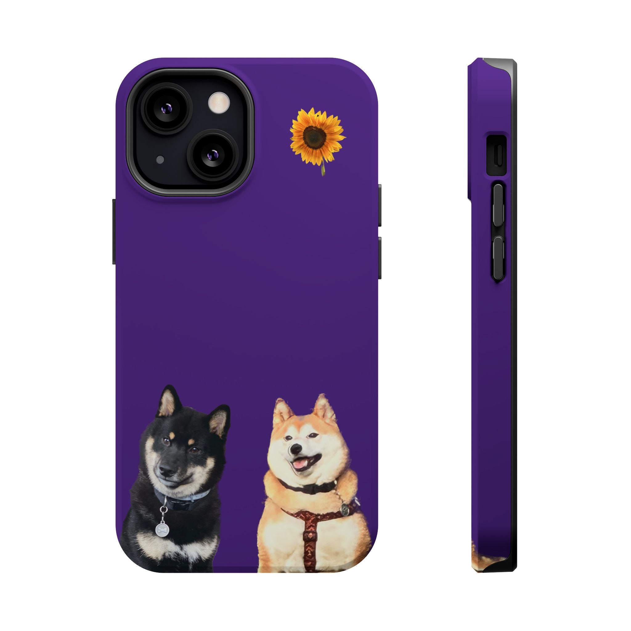 Shiba pair purple sunflower MagSafe Tough Cases