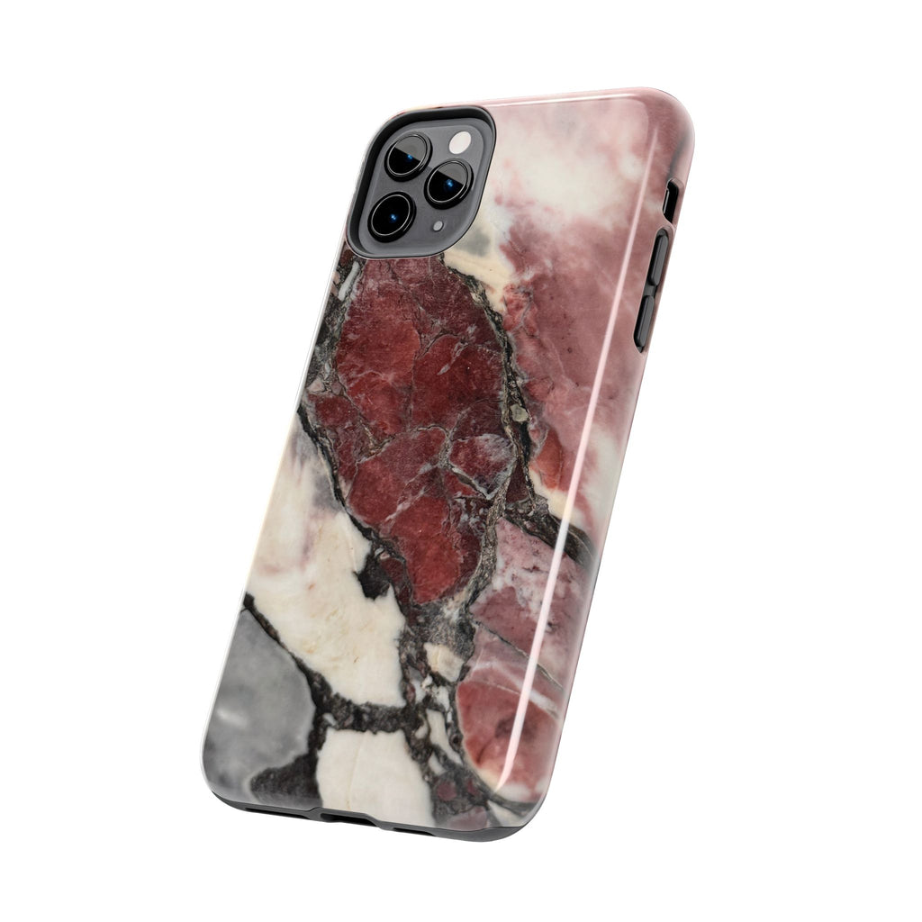 Red Marble Tough Phone Case — Protective Designer Phone Cover