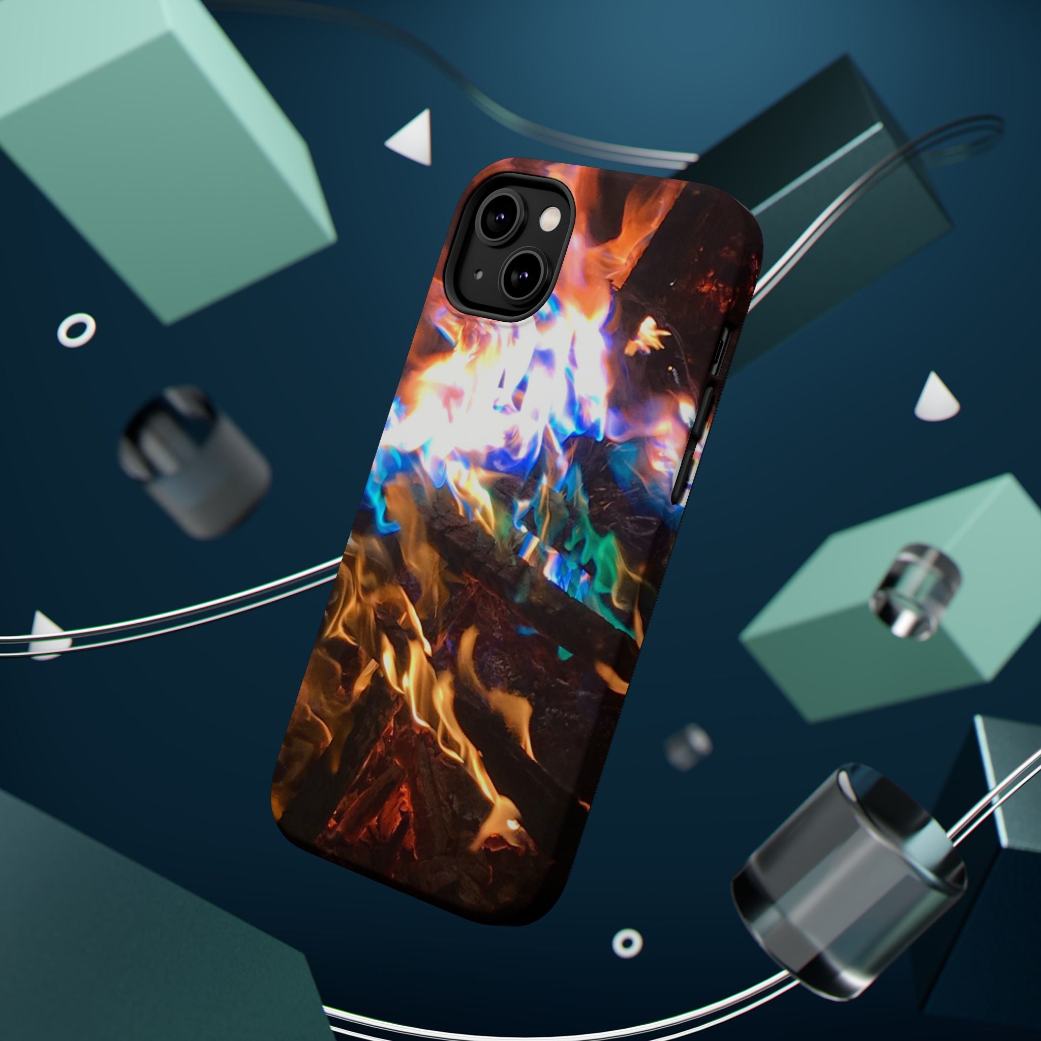 Aurora Flame Phone Case - Magnetic Impact-Resistant iPhone Cover