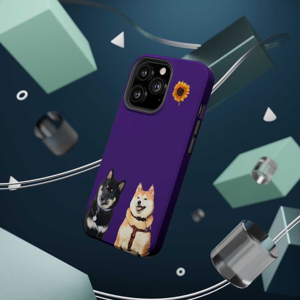 Shiba pair purple sunflower MagSafe Tough Cases