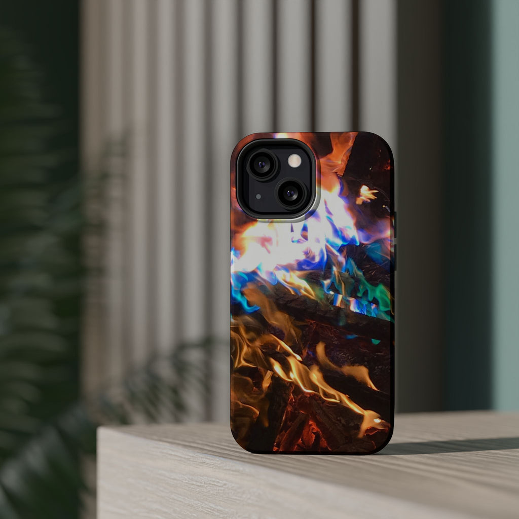 Aurora Flame Phone Case - Magnetic Impact-Resistant iPhone Cover