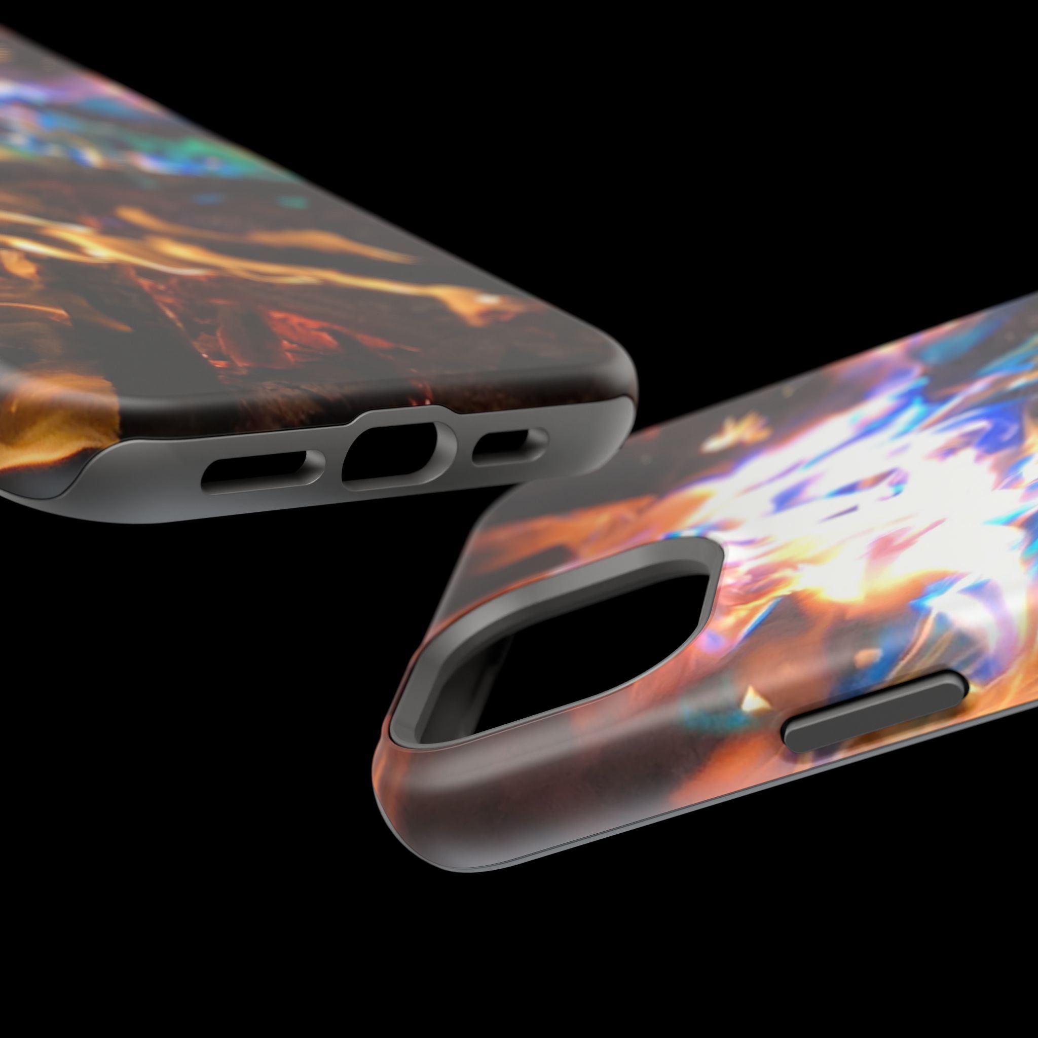 Aurora Flame Phone Case - Magnetic Impact-Resistant iPhone Cover