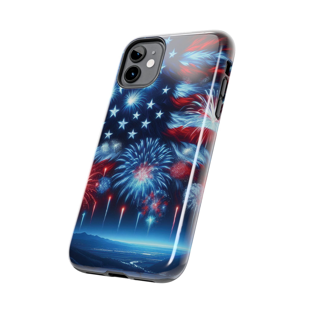Patriotic Fireworks Phone Case, Independence Day, USA Pride, Tough Phone Cover, July 4th, Gift for Veterans