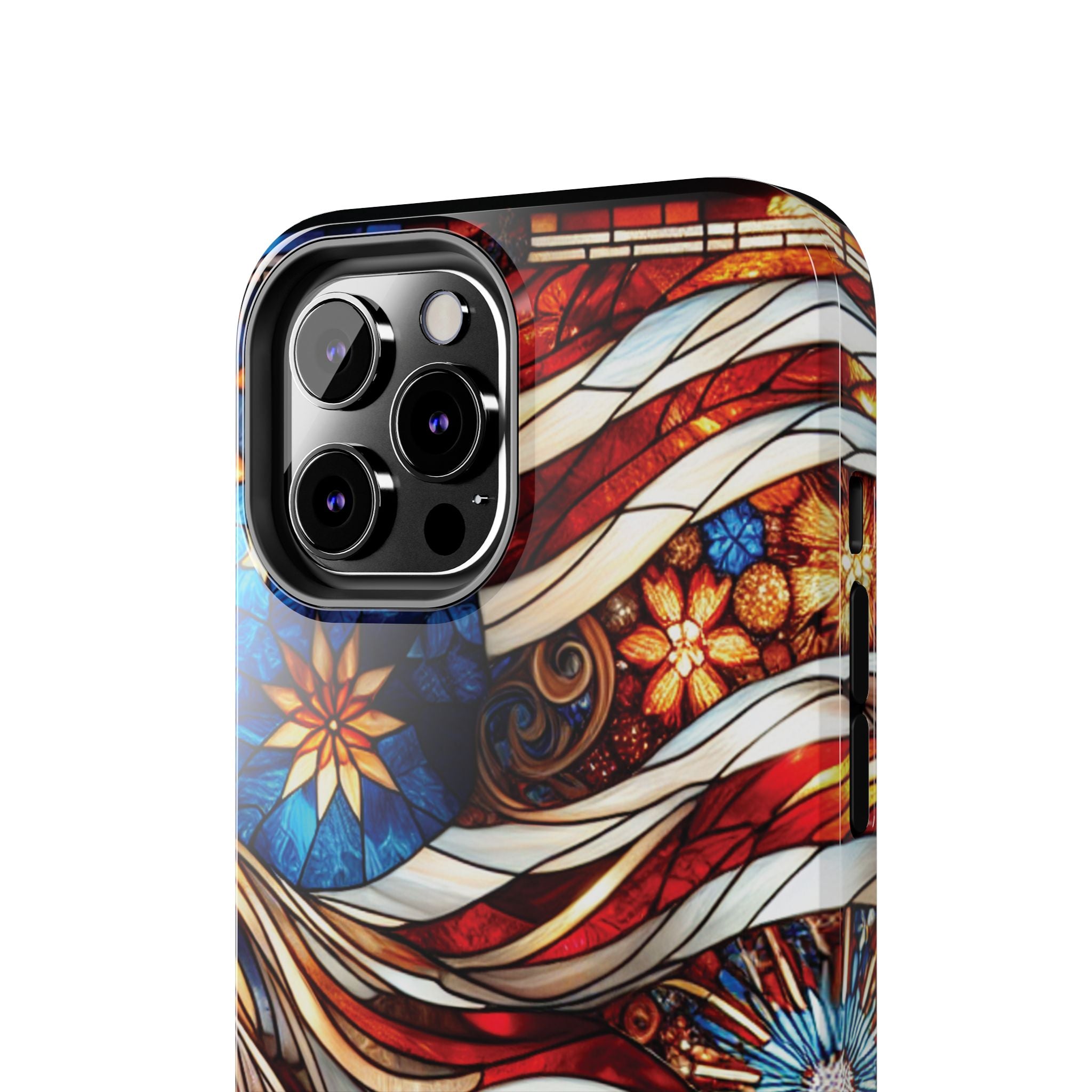 American by Nature Colorful Stained Glass Tough Phone Cases | Unique iPhone Covers, Protective Cases, Vibrant Designs, Gifts for Him/Her