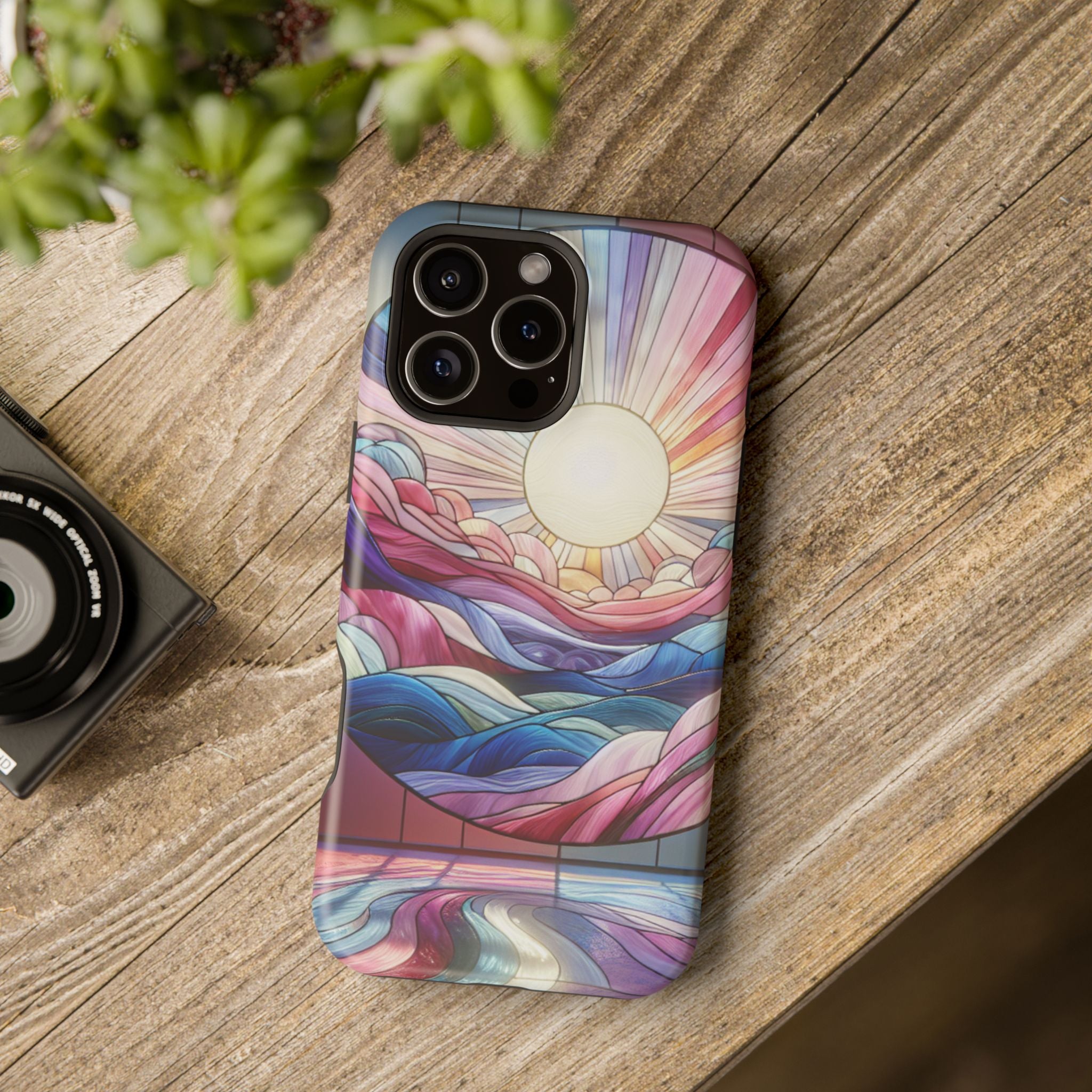Magnet Tough Cases - Sunrise Stained Glass Design