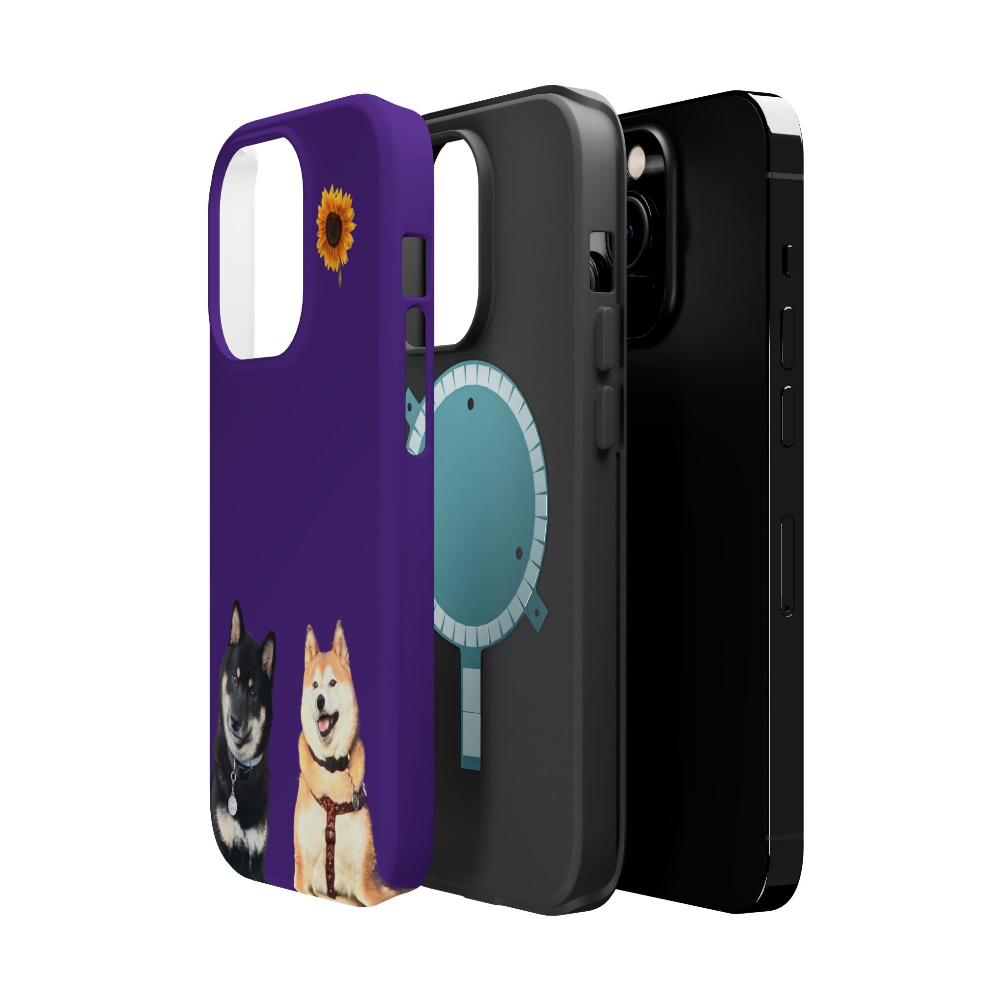 Shiba pair purple sunflower MagSafe Tough Cases