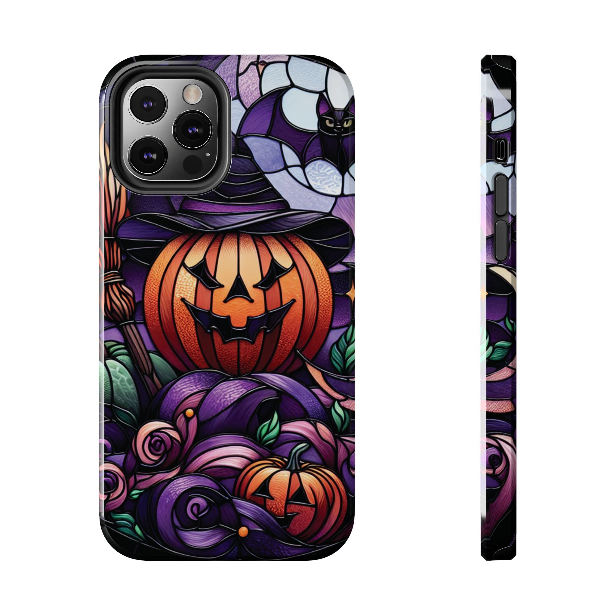 Halloween Jack-O'-Lantern Tough Phone Case — Spooky Pumpkin Witch Hat Design