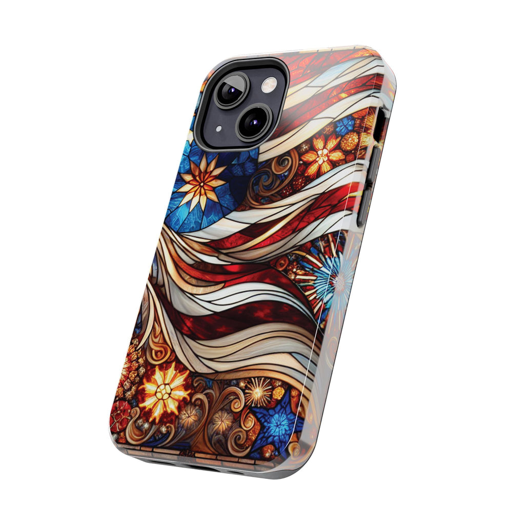 American by Nature Colorful Stained Glass Tough Phone Cases | Unique iPhone Covers, Protective Cases, Vibrant Designs, Gifts for Him/Her