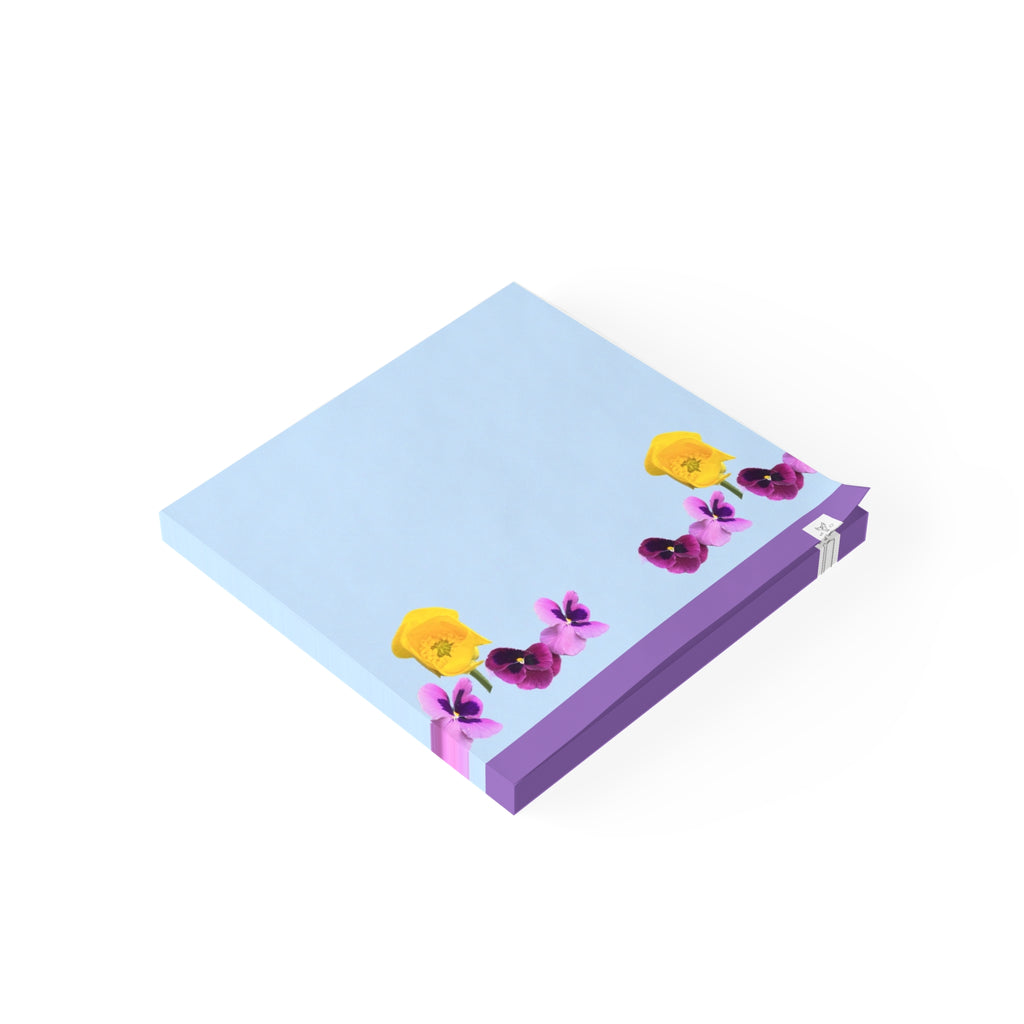 Spring Time Flowers Blue Post-it® Note Pads