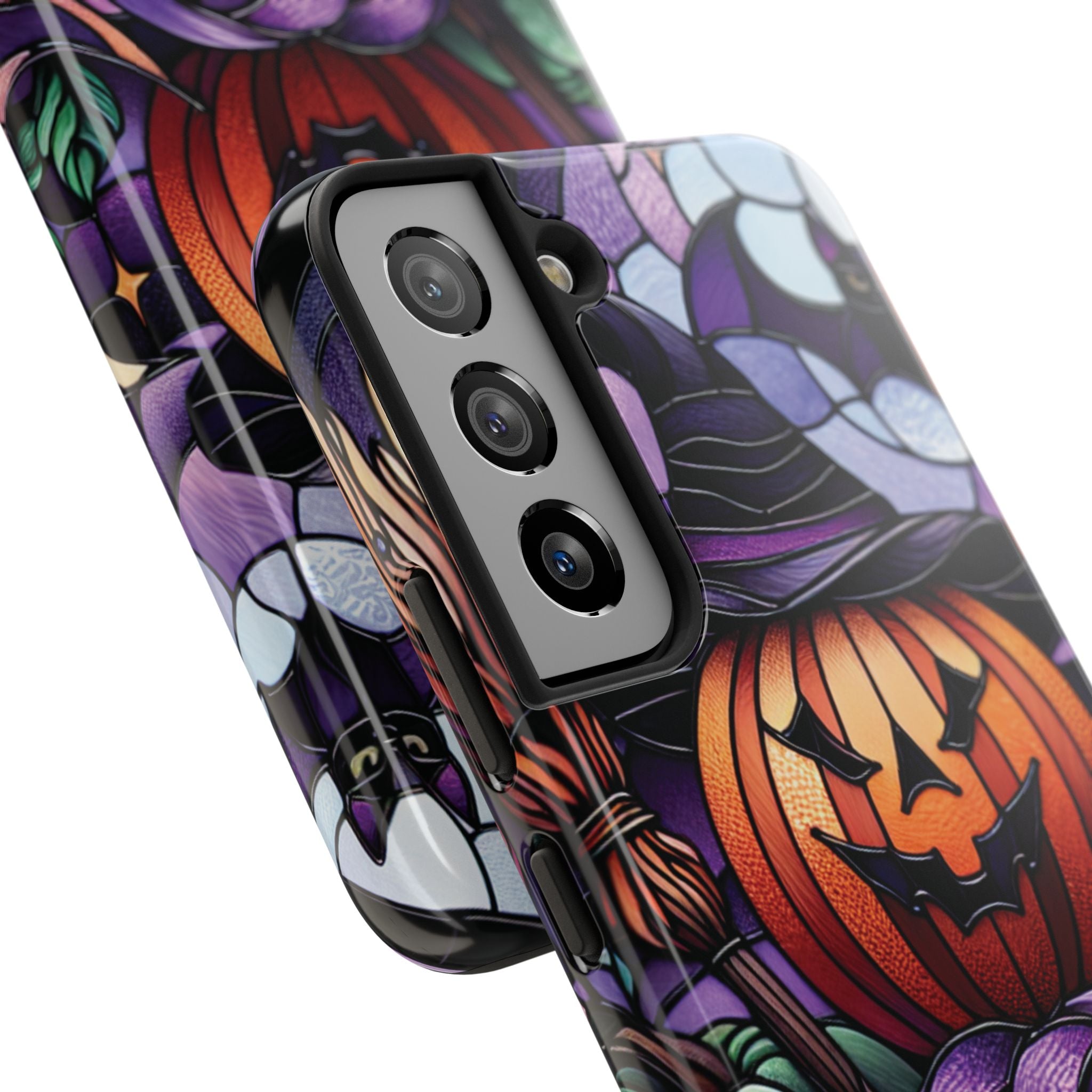 Halloween Jack-O'-Lantern Tough Phone Case — Spooky Pumpkin Witch Hat Design