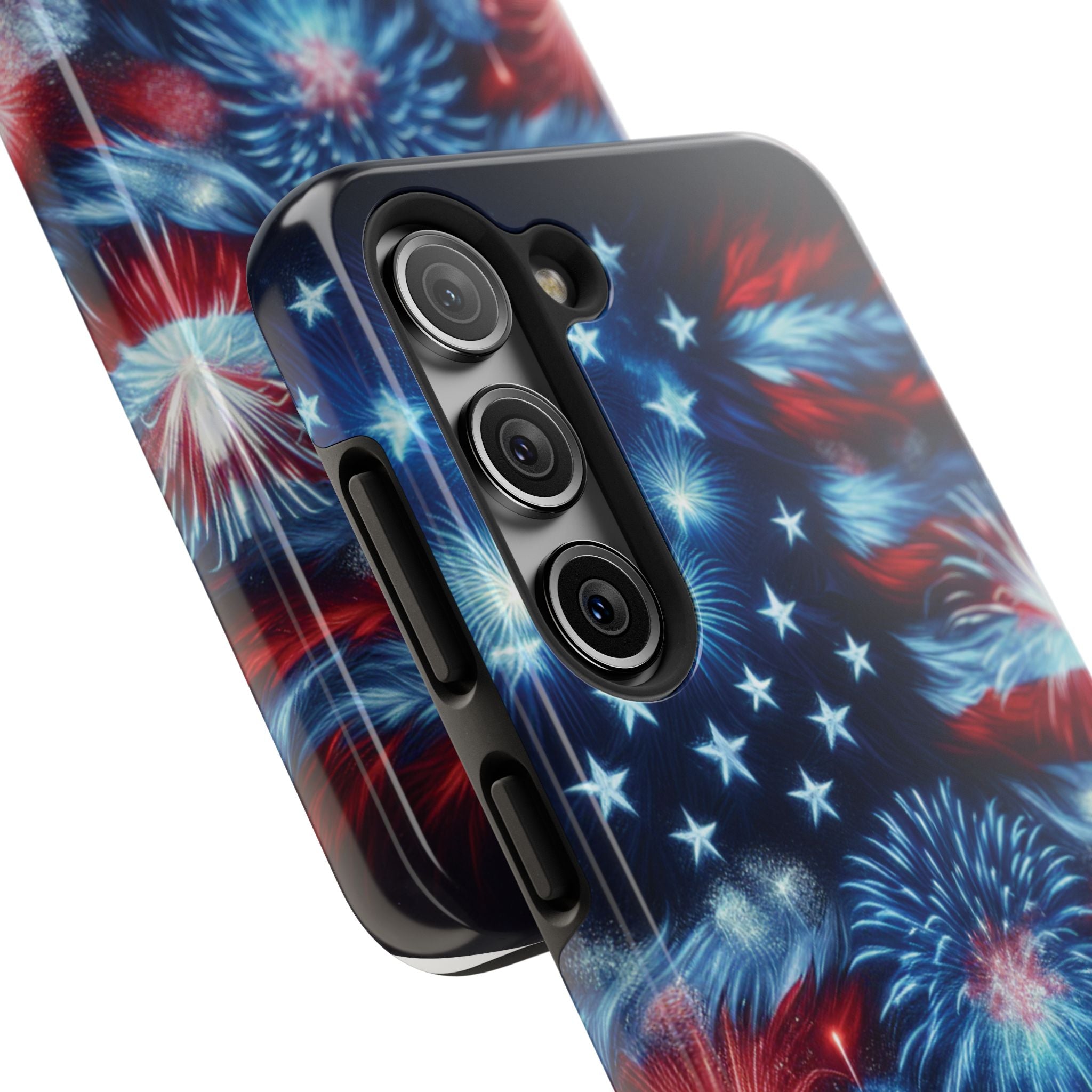 Patriotic Fireworks Phone Case, Independence Day, USA Pride, Tough Phone Cover, July 4th, Gift for Veterans