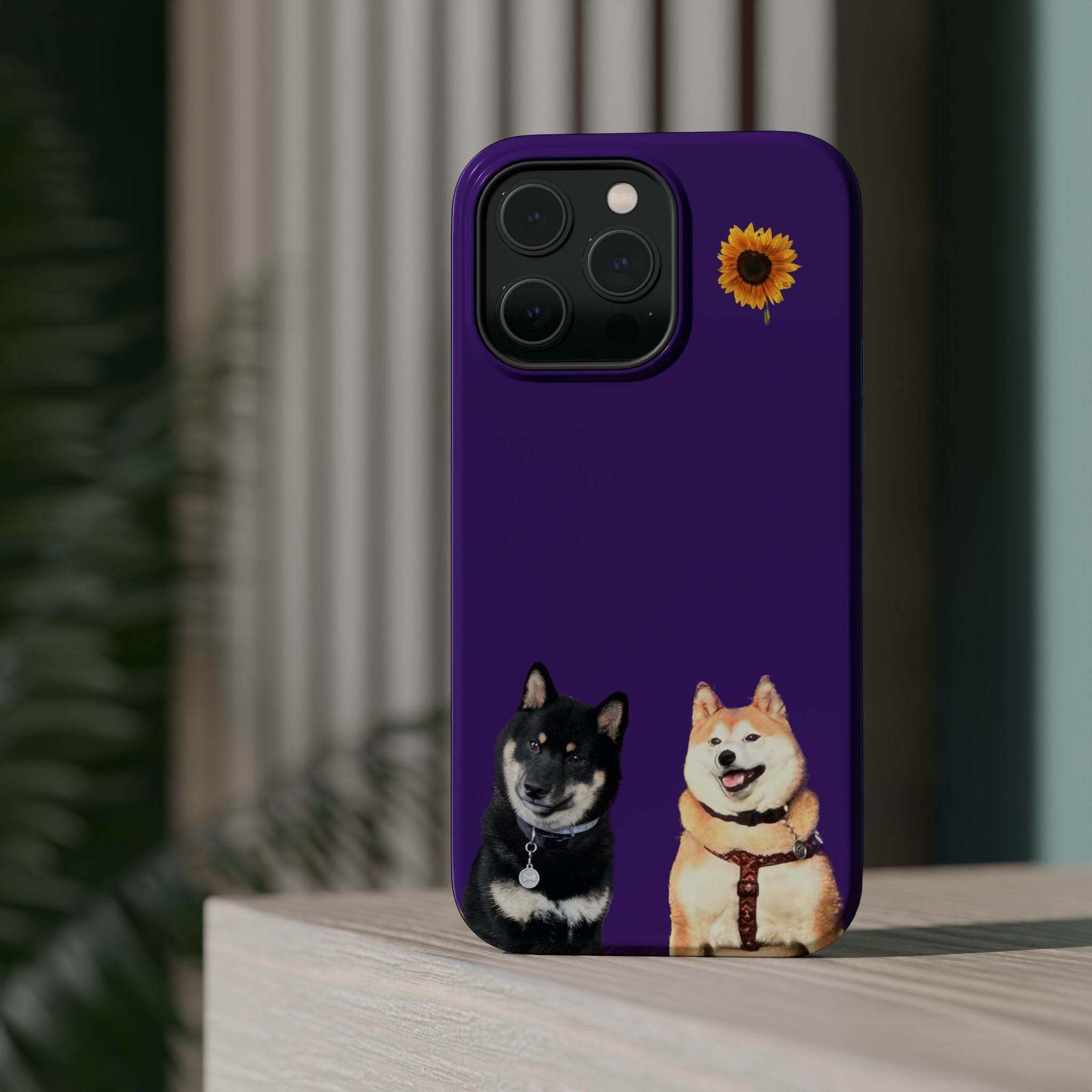 Shiba pair purple sunflower MagSafe Tough Cases