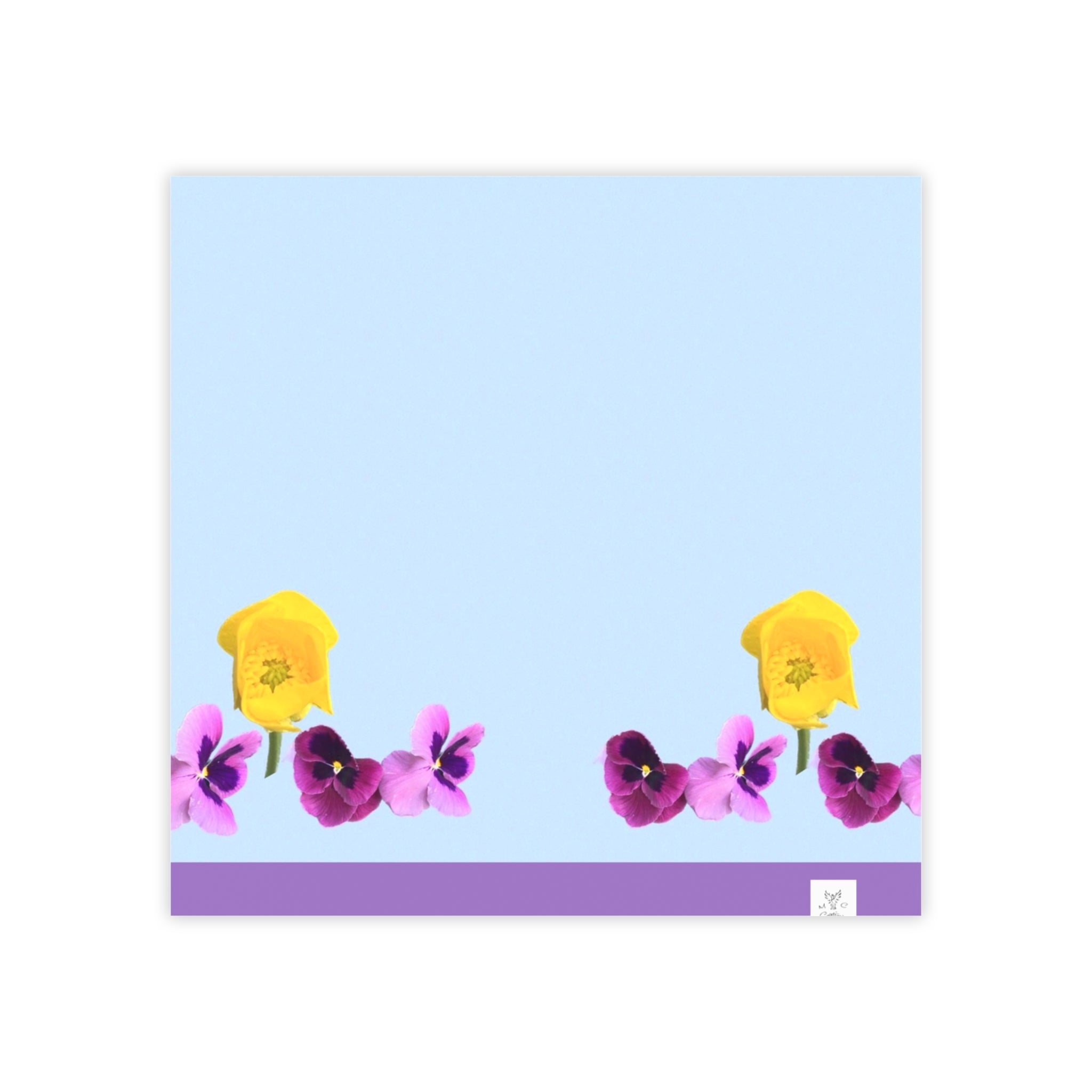 Spring Time Flowers Blue Post-it® Note Pads