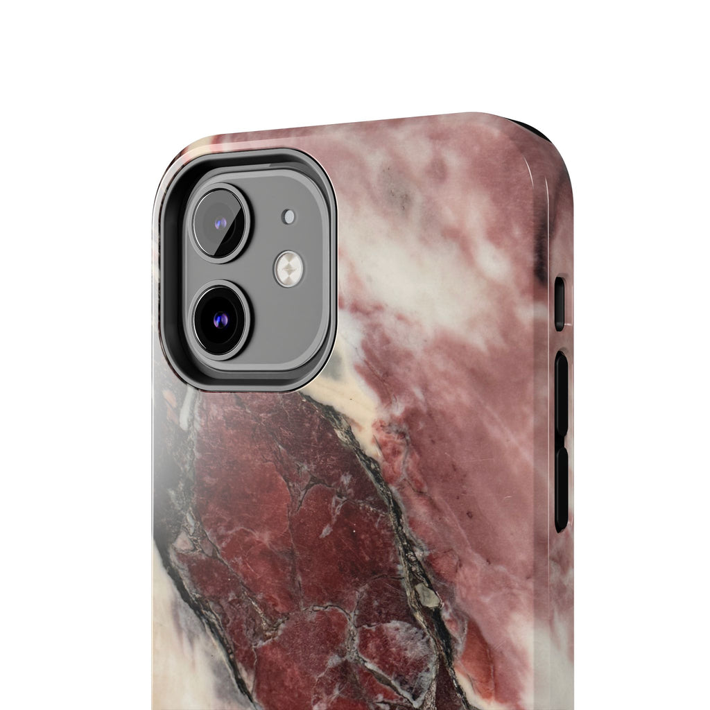 Red Marble Tough Phone Case — Protective Designer Phone Cover