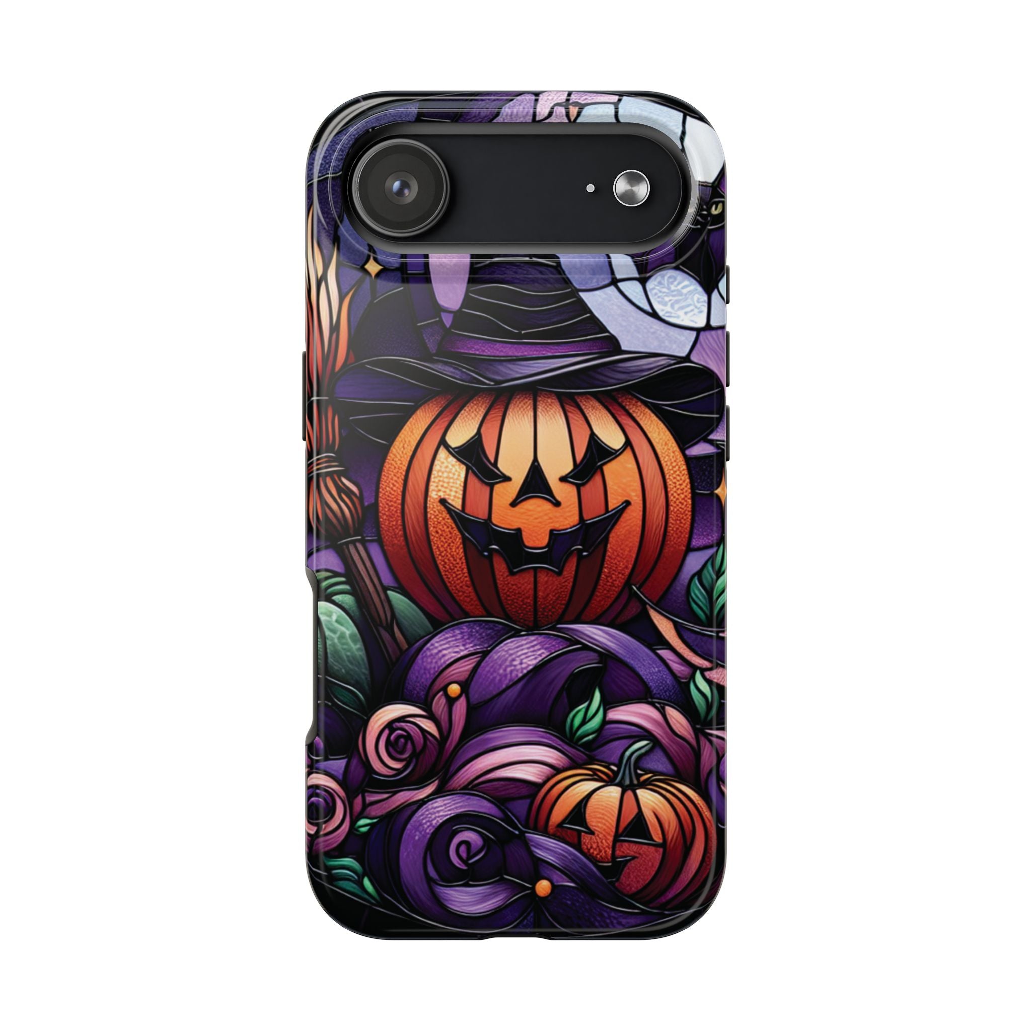 Halloween Jack-O'-Lantern Tough Phone Case — Spooky Pumpkin Witch Hat Design