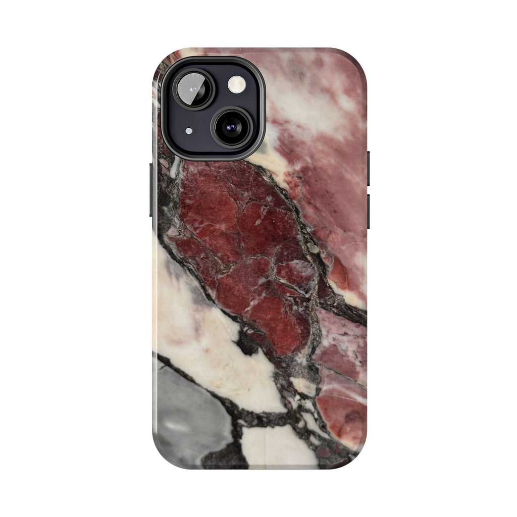 Red Marble Tough Phone Case — Protective Designer Phone Cover
