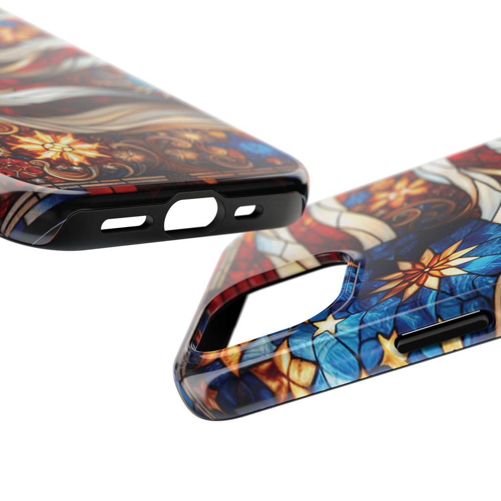 American by Nature Colorful Stained Glass Tough Phone Cases | Unique iPhone Covers, Protective Cases, Vibrant Designs, Gifts for Him/Her