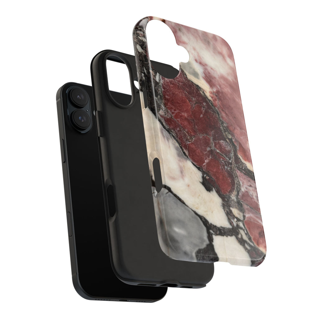 Red Marble Tough Phone Case — Protective Designer Phone Cover