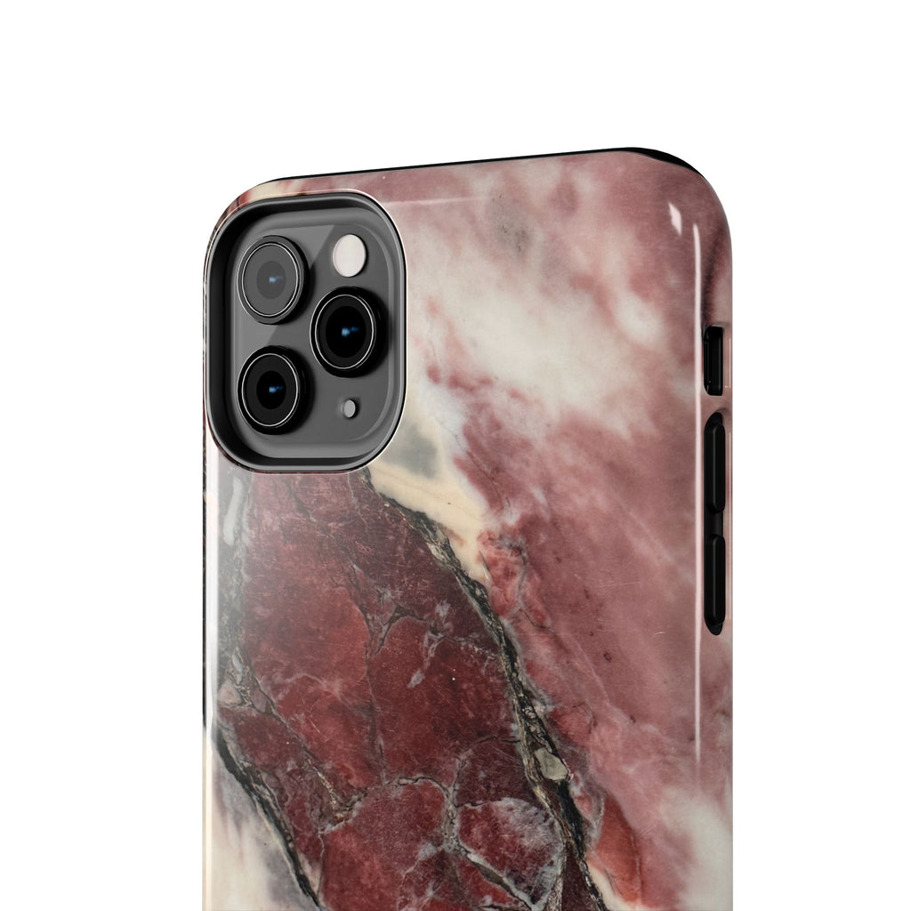 Red Marble Tough Phone Case — Protective Designer Phone Cover