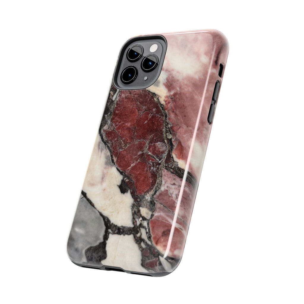 Red Marble Tough Phone Case — Protective Designer Phone Cover