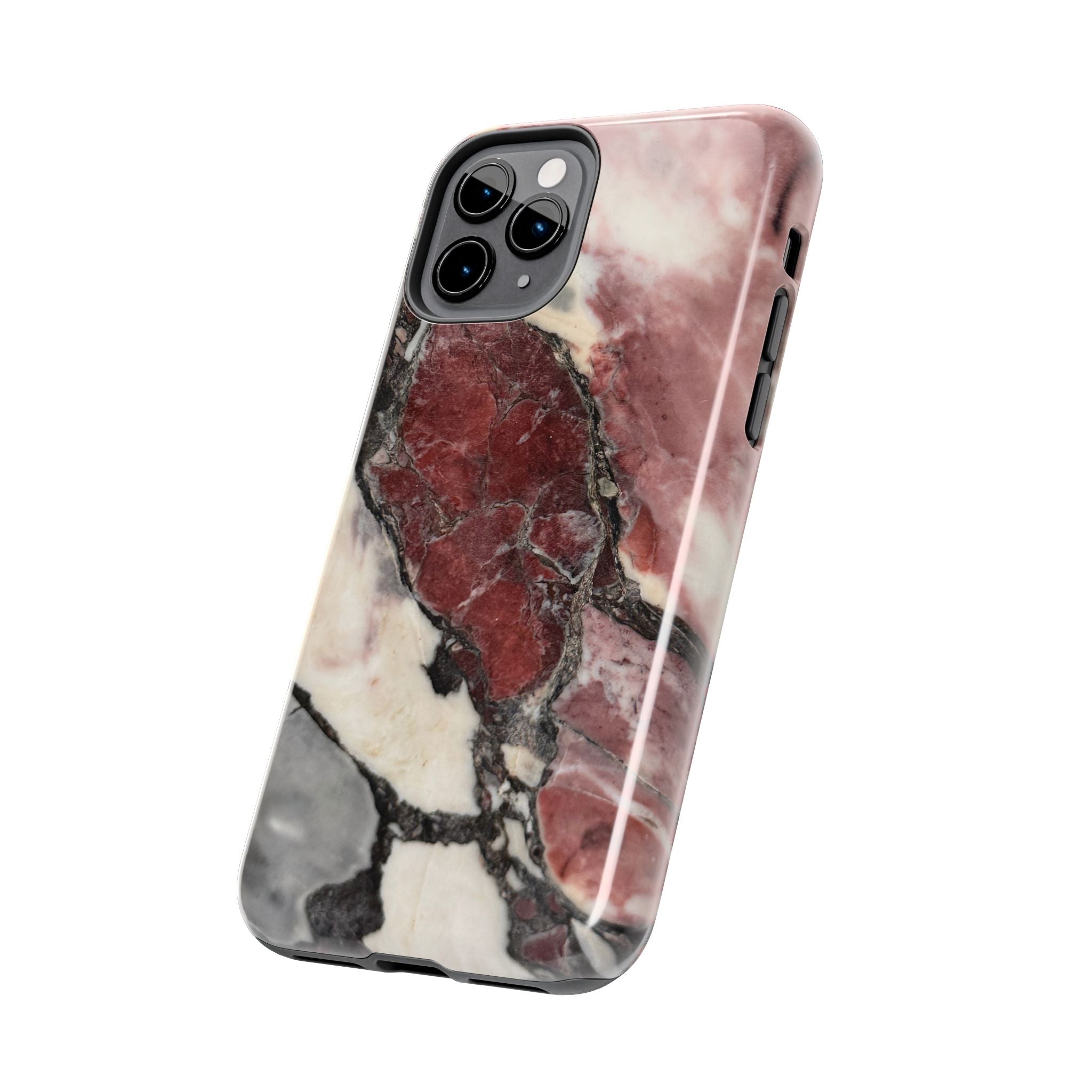 Red Marble Tough Phone Case — Protective Designer Phone Cover