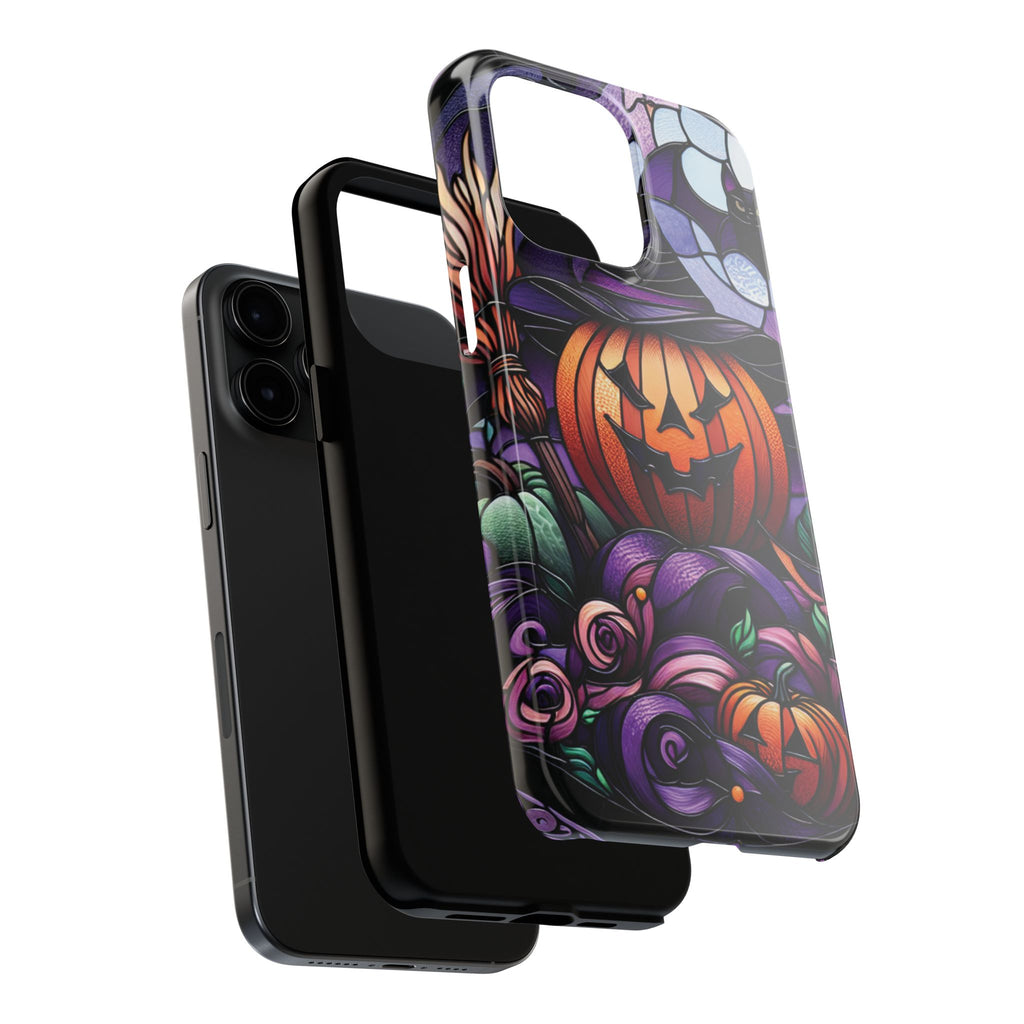 Halloween Jack-O'-Lantern Tough Phone Case — Spooky Pumpkin Witch Hat Design