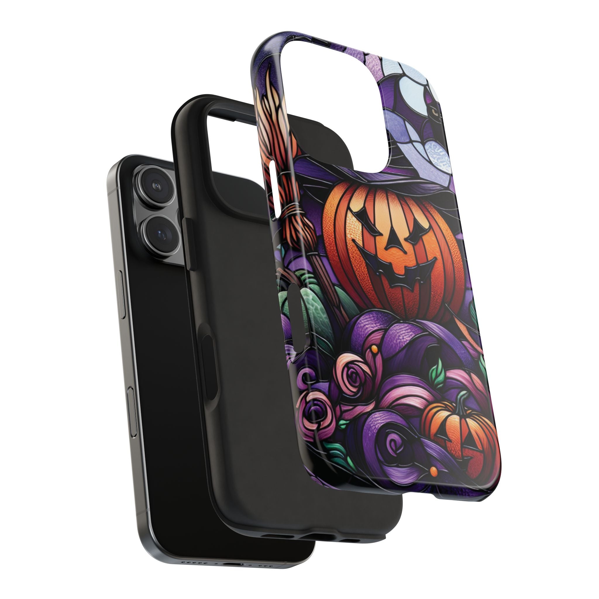 Halloween Jack-O'-Lantern Tough Phone Case — Spooky Pumpkin Witch Hat Design