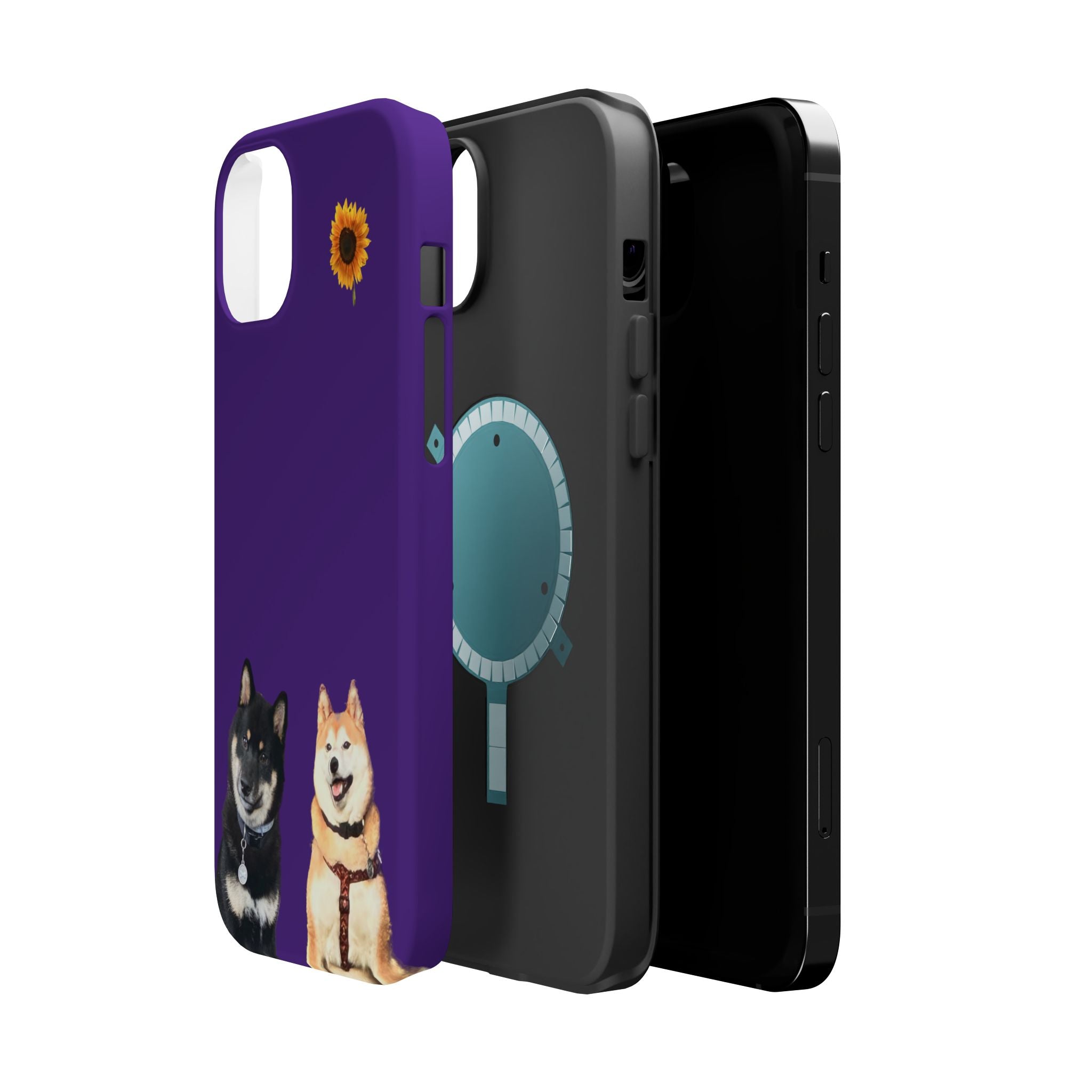 Shiba pair purple sunflower MagSafe Tough Cases