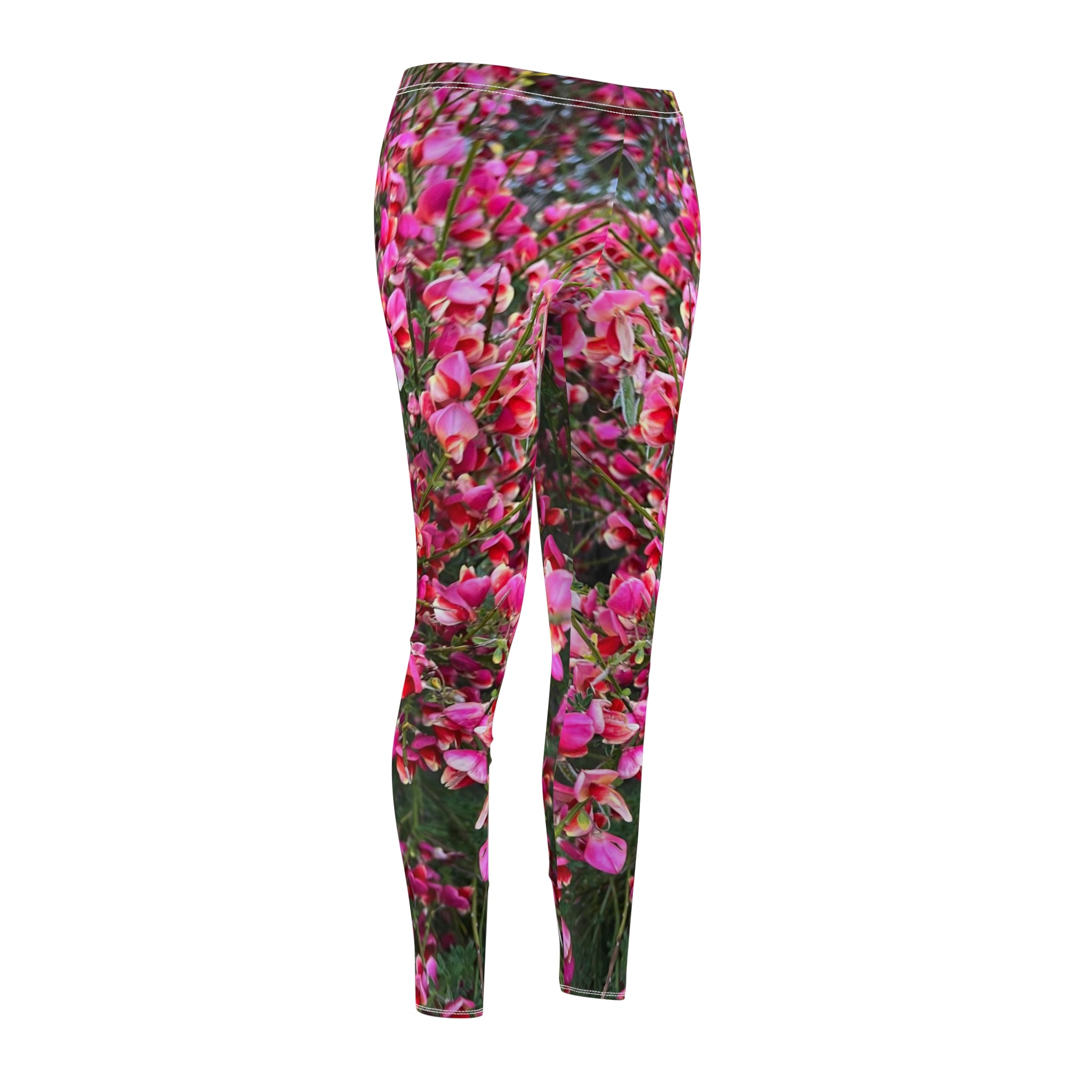Floral Pink Blossom Leggings — Women's All-Over Print Casual Leggings
