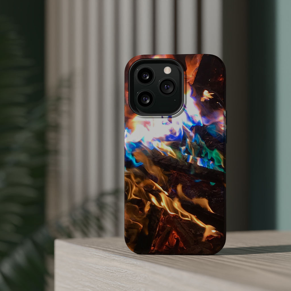 Aurora Flame Phone Case - Magnetic Impact-Resistant iPhone Cover