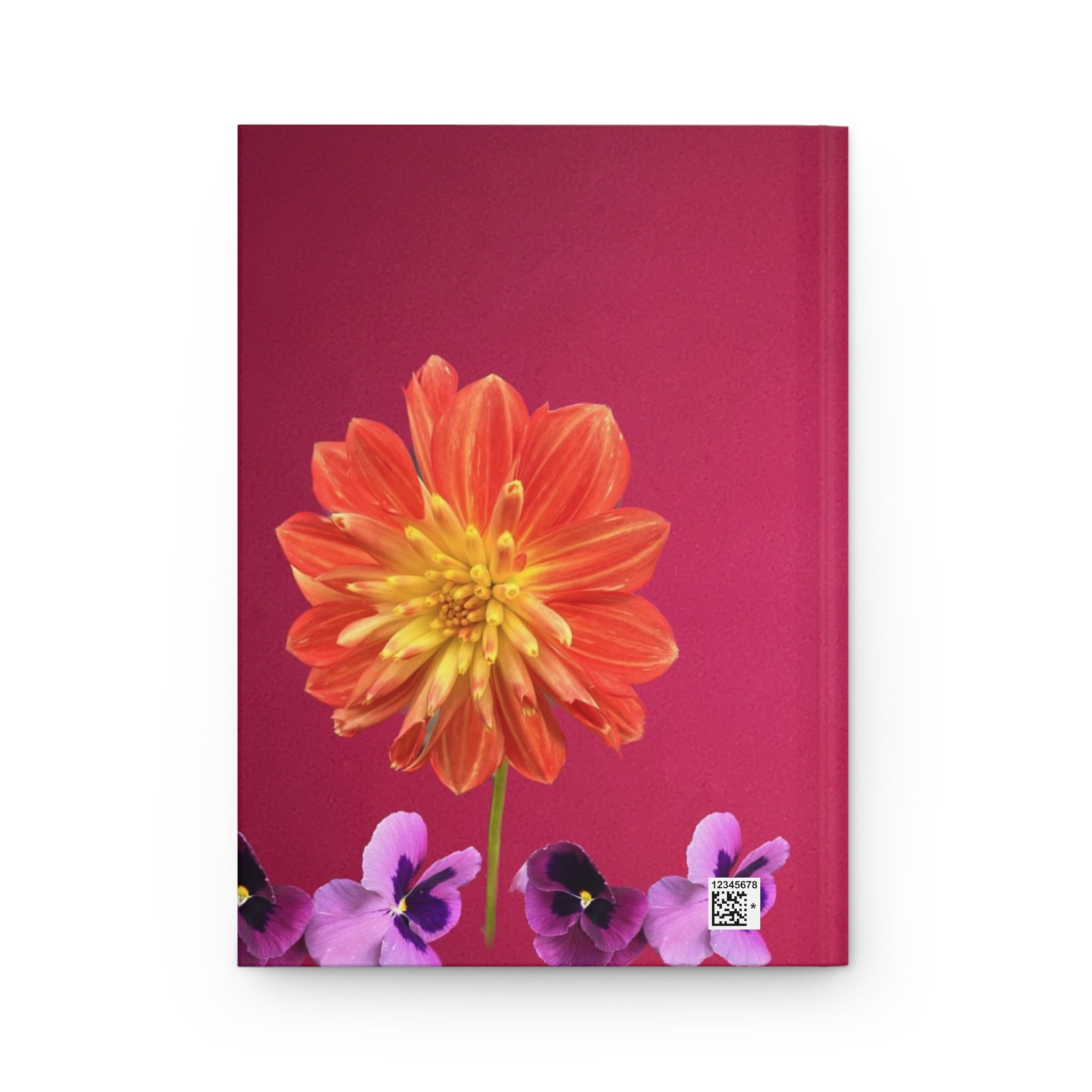 Hardcover Journal Matte - Dahlia Floral Design