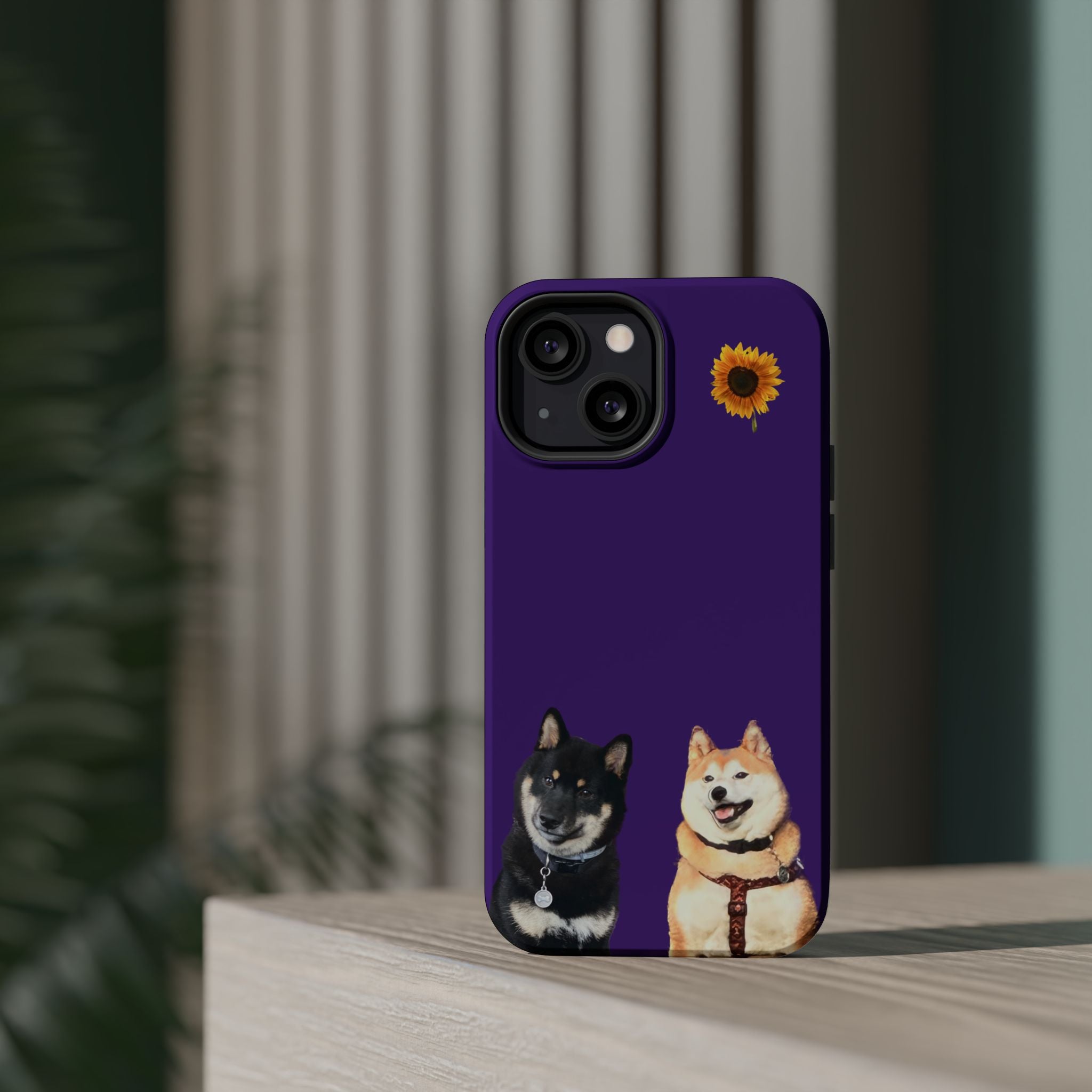 Shiba pair purple sunflower MagSafe Tough Cases