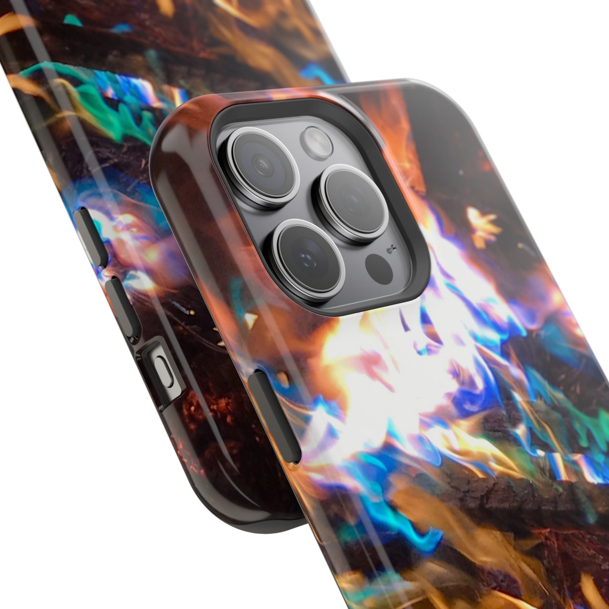 Aurora Flame Phone Case - Magnetic Impact-Resistant iPhone Cover