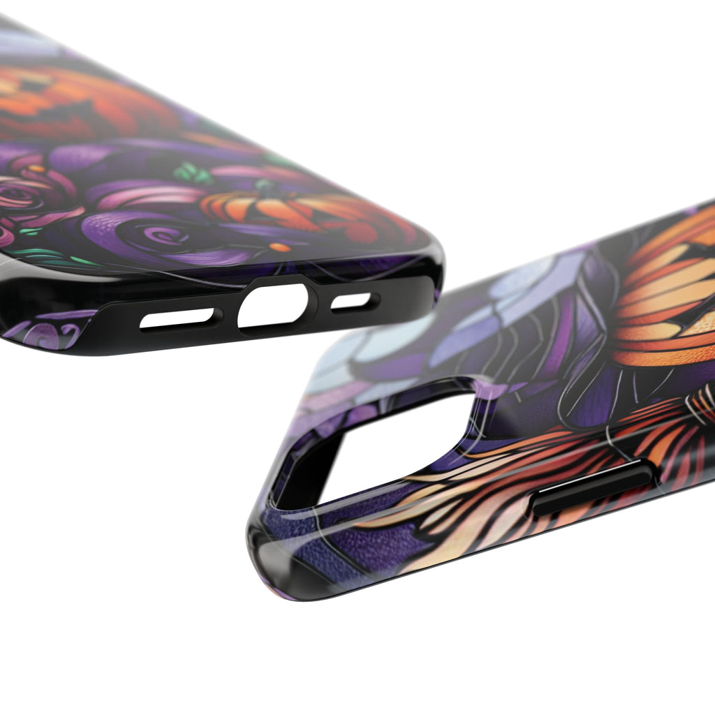 Halloween Jack-O'-Lantern Tough Phone Case — Spooky Pumpkin Witch Hat Design