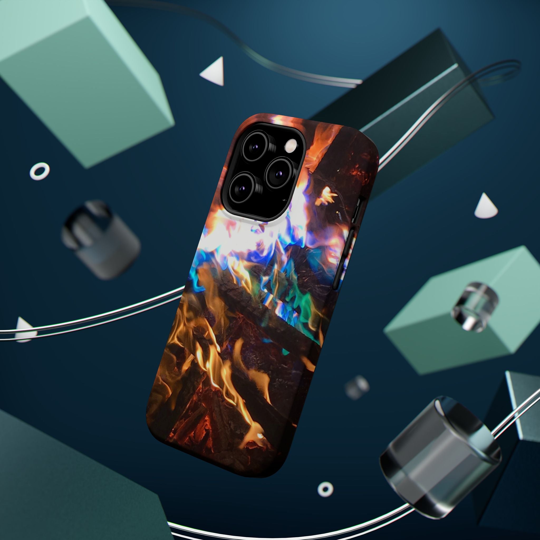 Aurora Flame Phone Case - Magnetic Impact-Resistant iPhone Cover