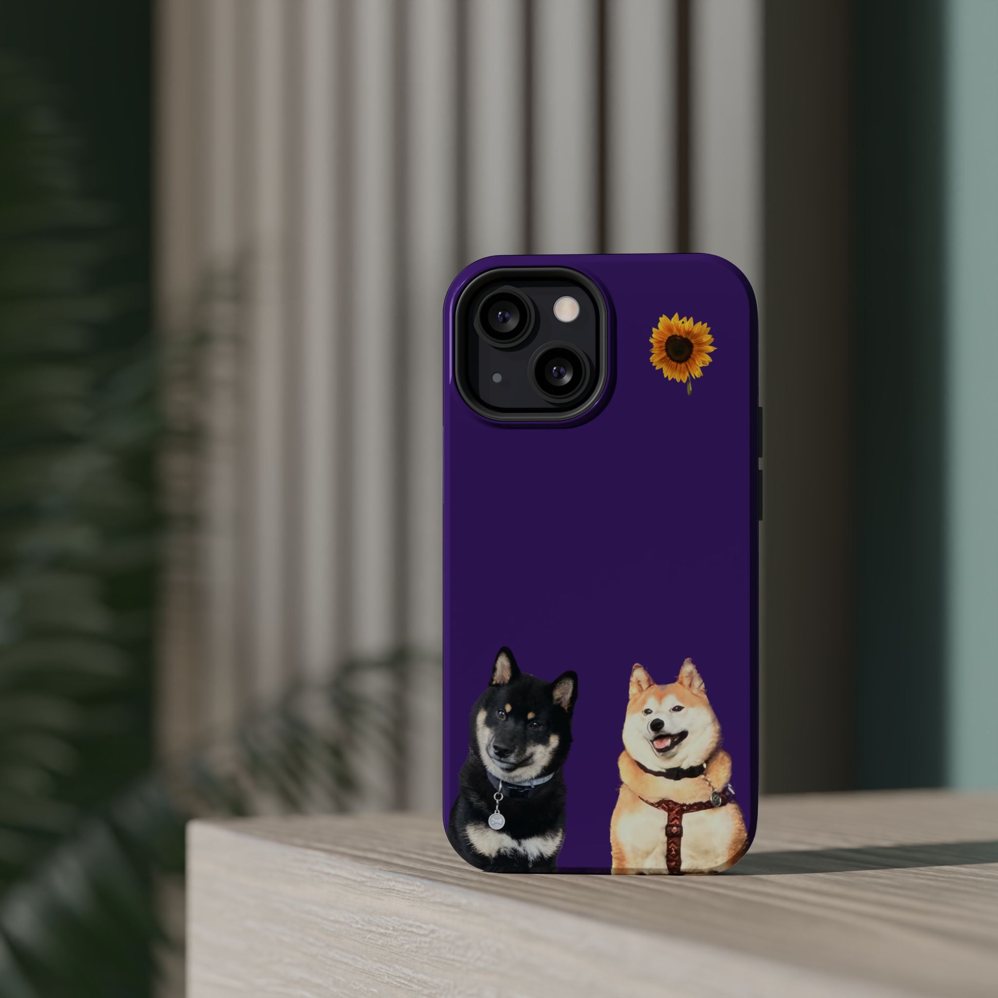Shiba pair purple sunflower MagSafe Tough Cases