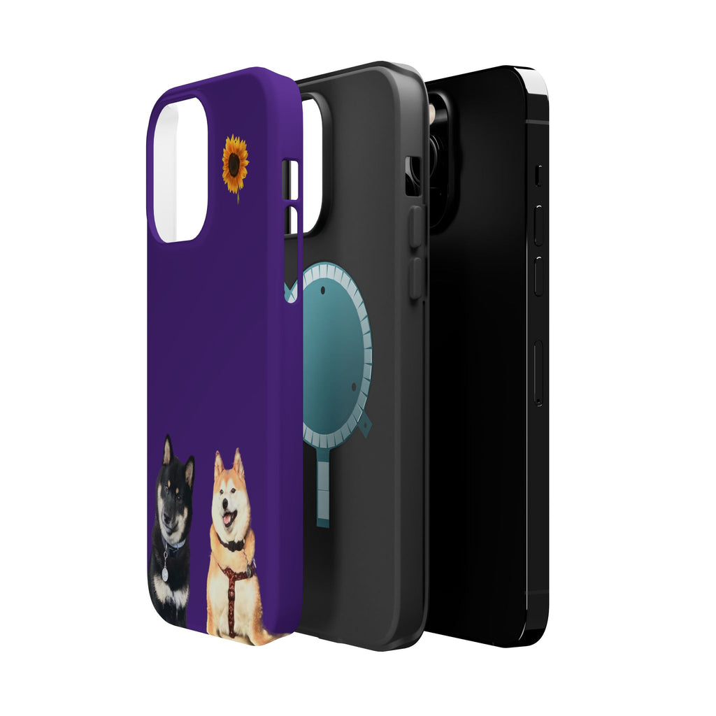 Shiba pair purple sunflower MagSafe Tough Cases